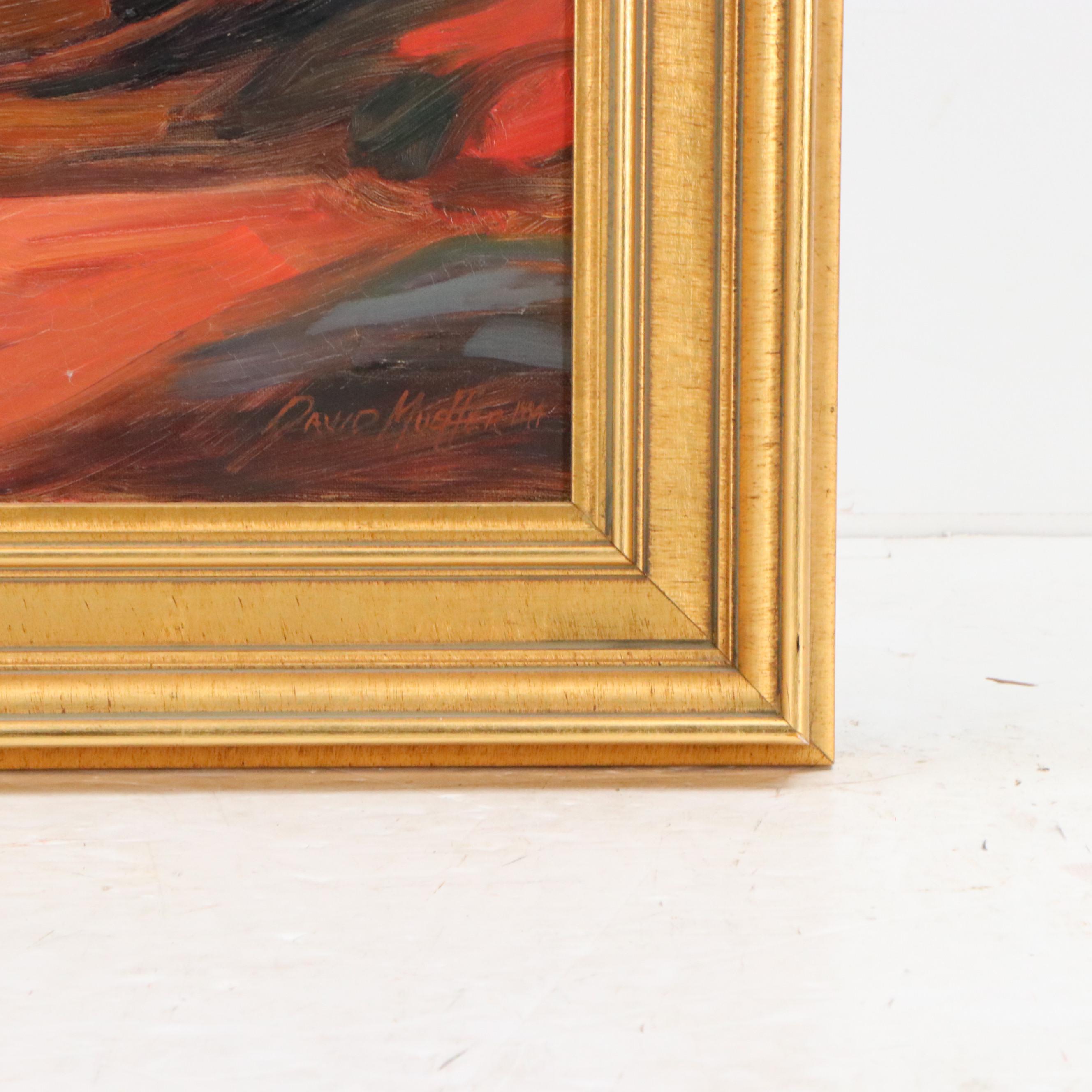 David Moeller Oil Painting of Reclining Nude, 1994