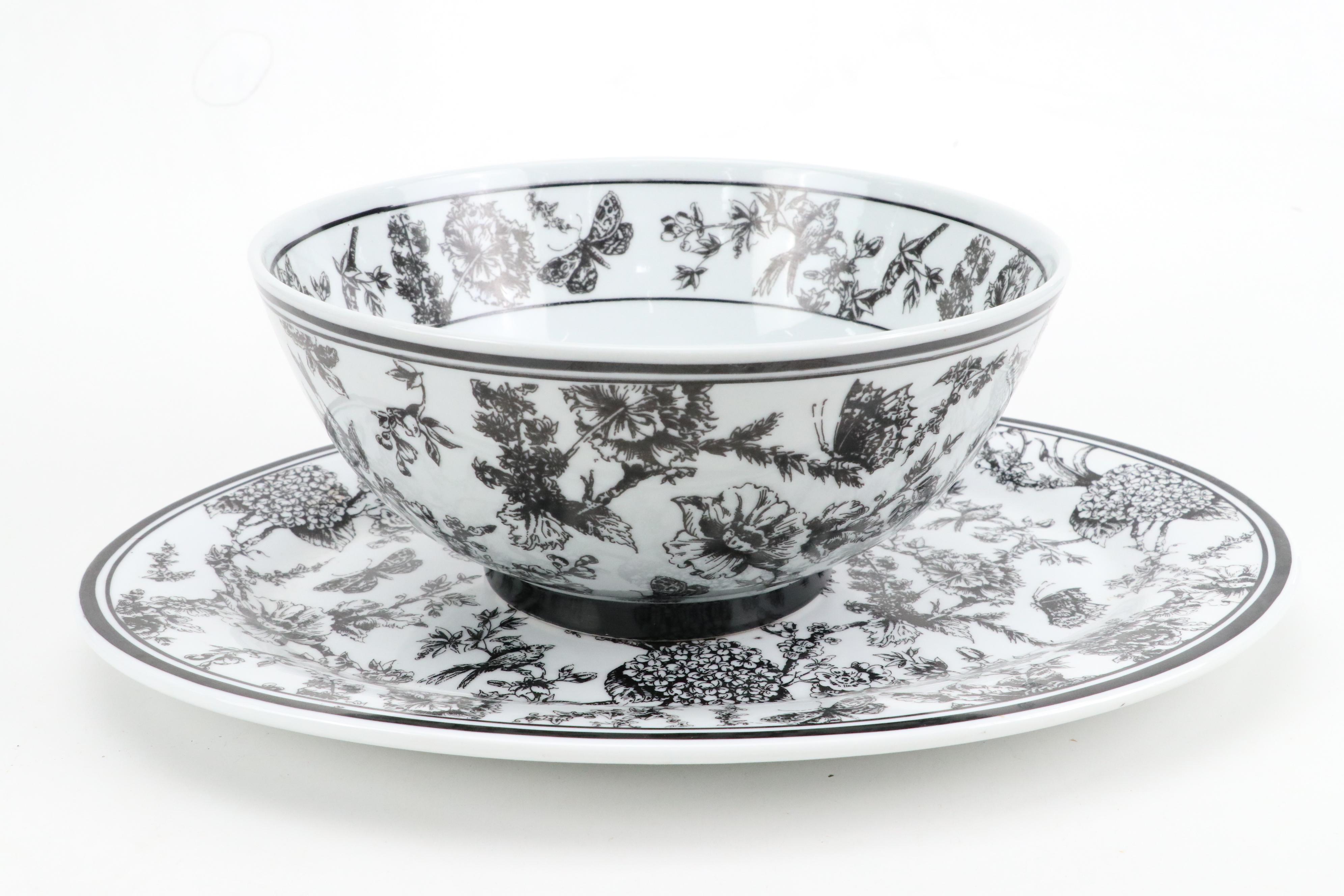 Ralph Lauren Tablecloth & More Black Gingham and Toile Table Linens