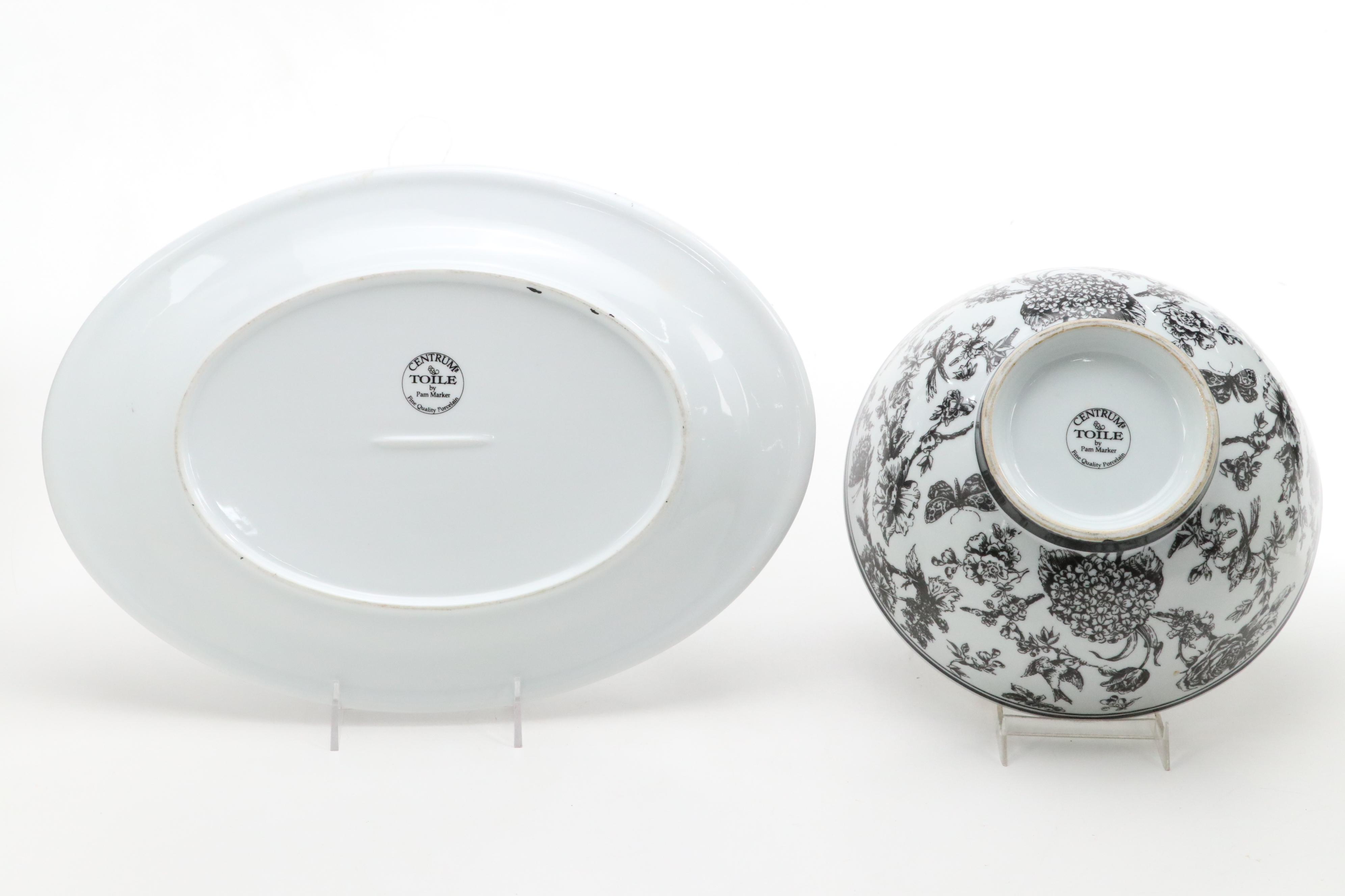 Ralph Lauren Tablecloth & More Black Gingham and Toile Table Linens