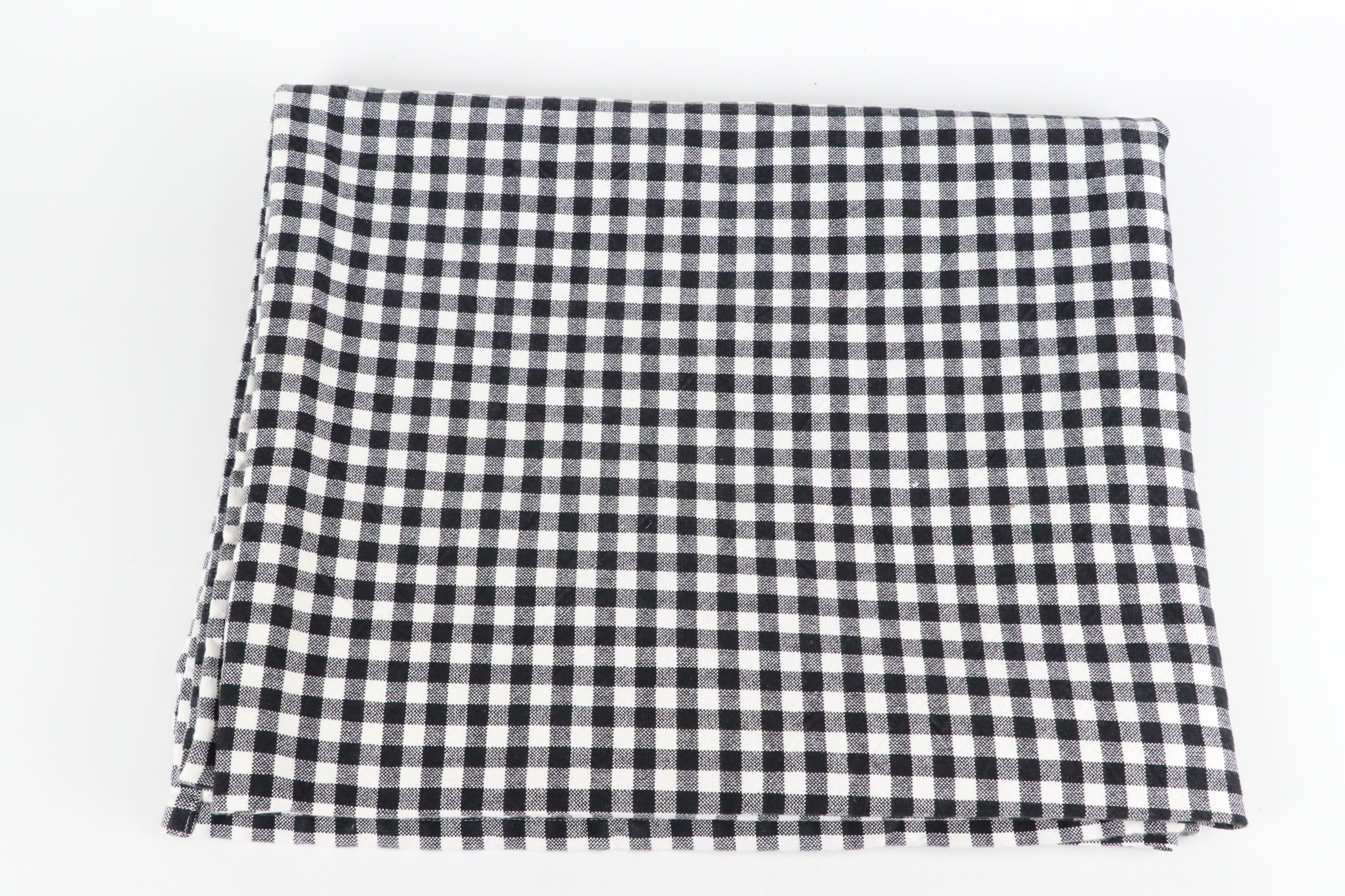 Ralph Lauren Tablecloth & More Black Gingham and Toile Table Linens