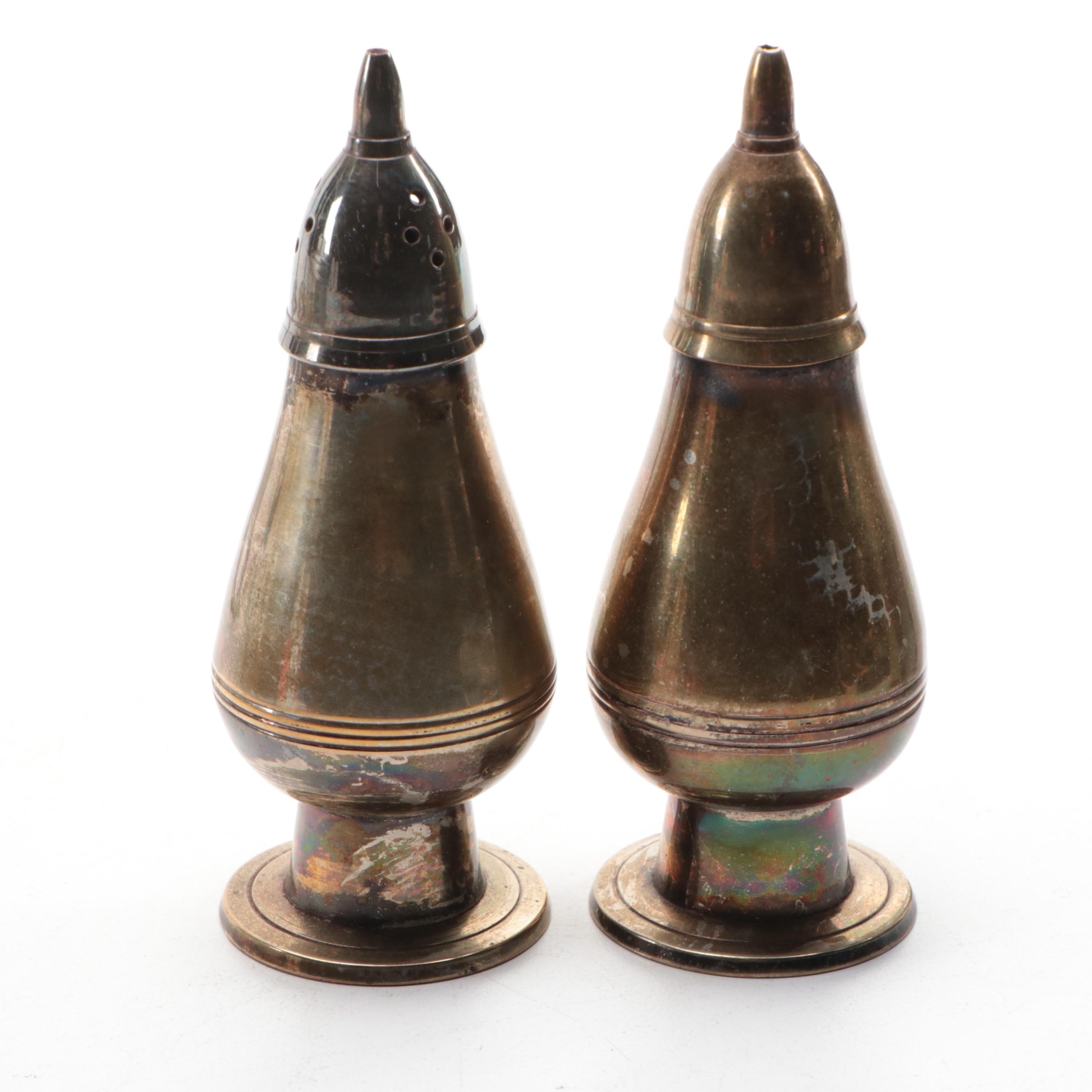 Kirk-Stieff Pewter Candlesticks with Other Shakers, Pot, Cup and Canister