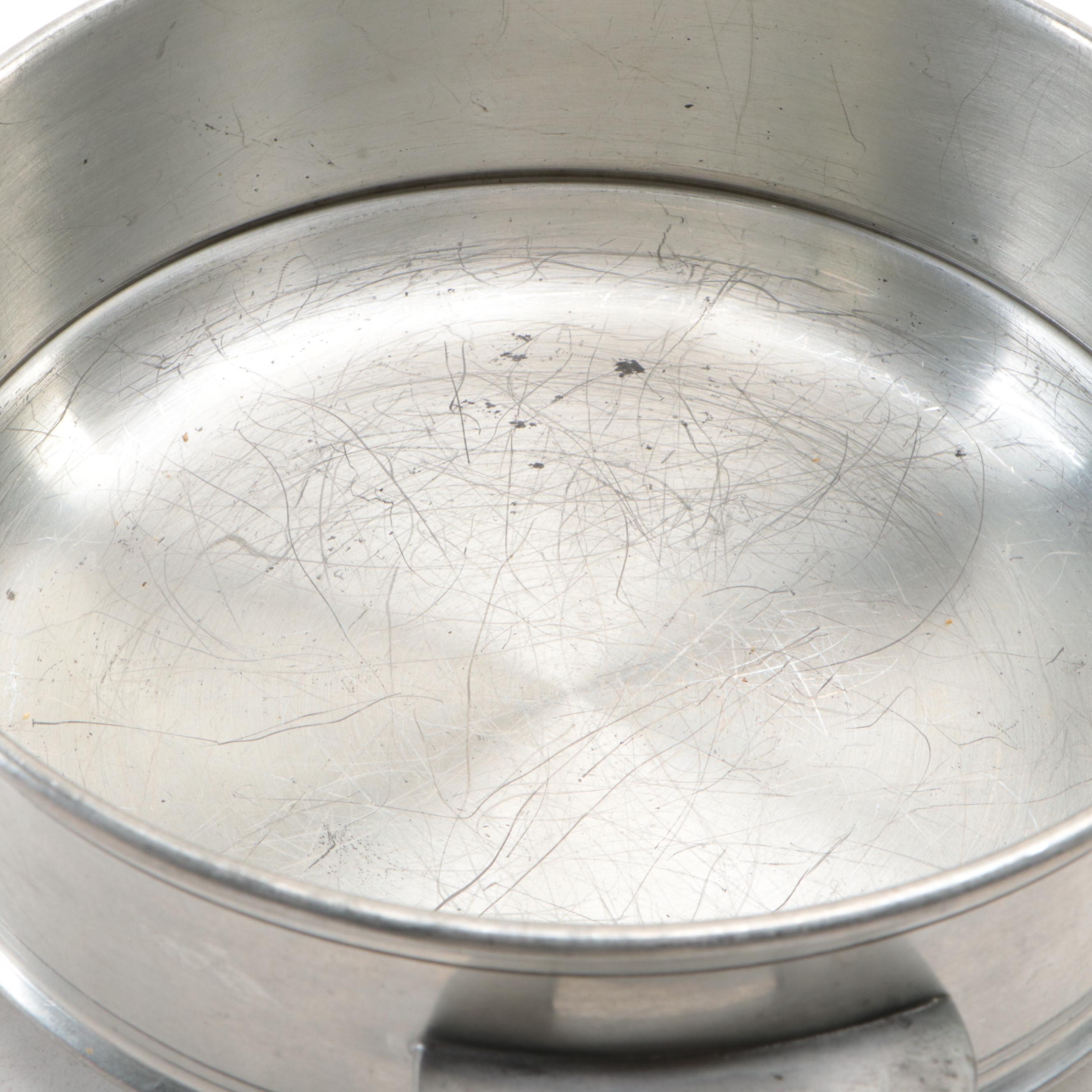 Kirk-Stieff Pewter Candlesticks with Other Shakers, Pot, Cup and Canister