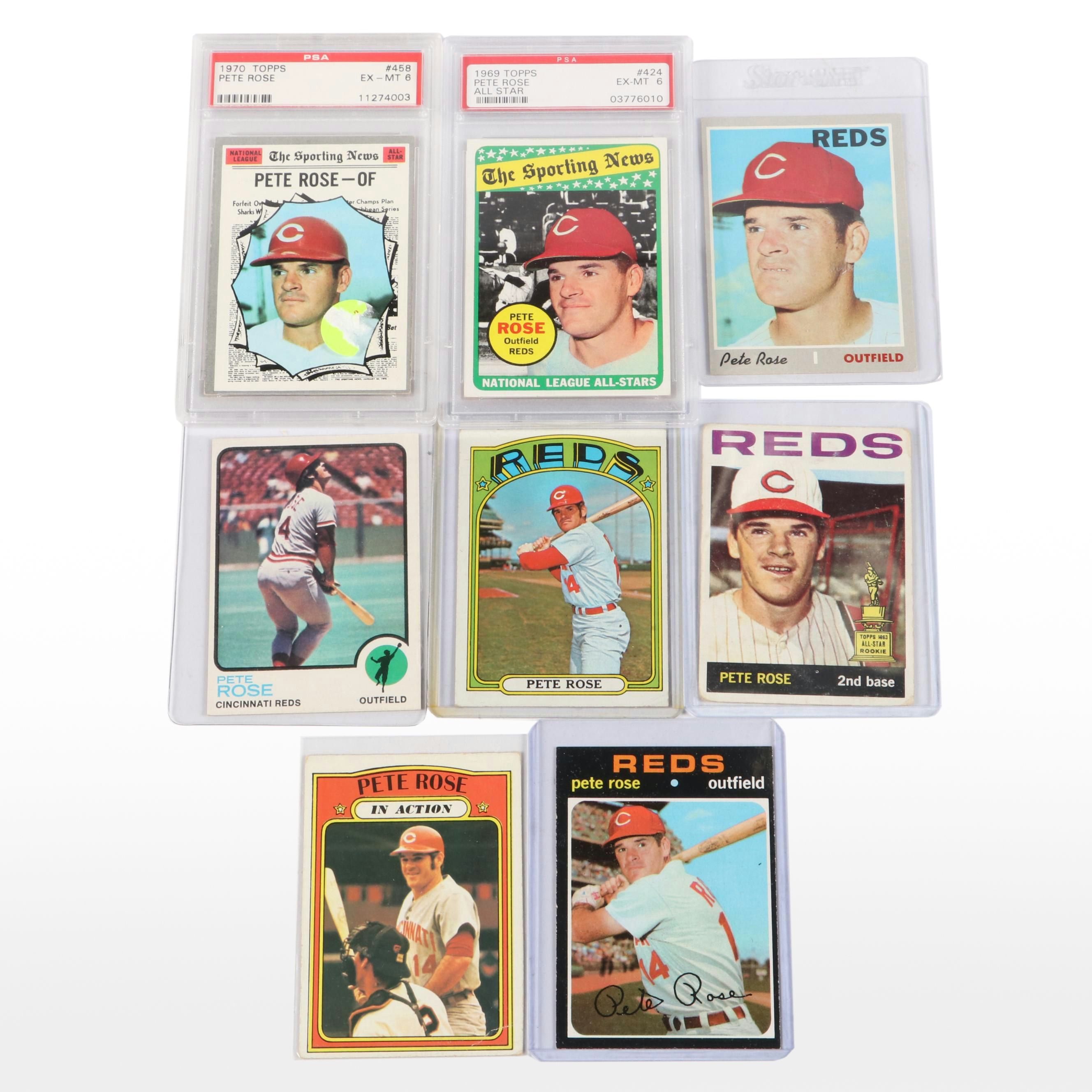 1964 Topps All-Star Rookie and Other Pete Rose Baseball Cards