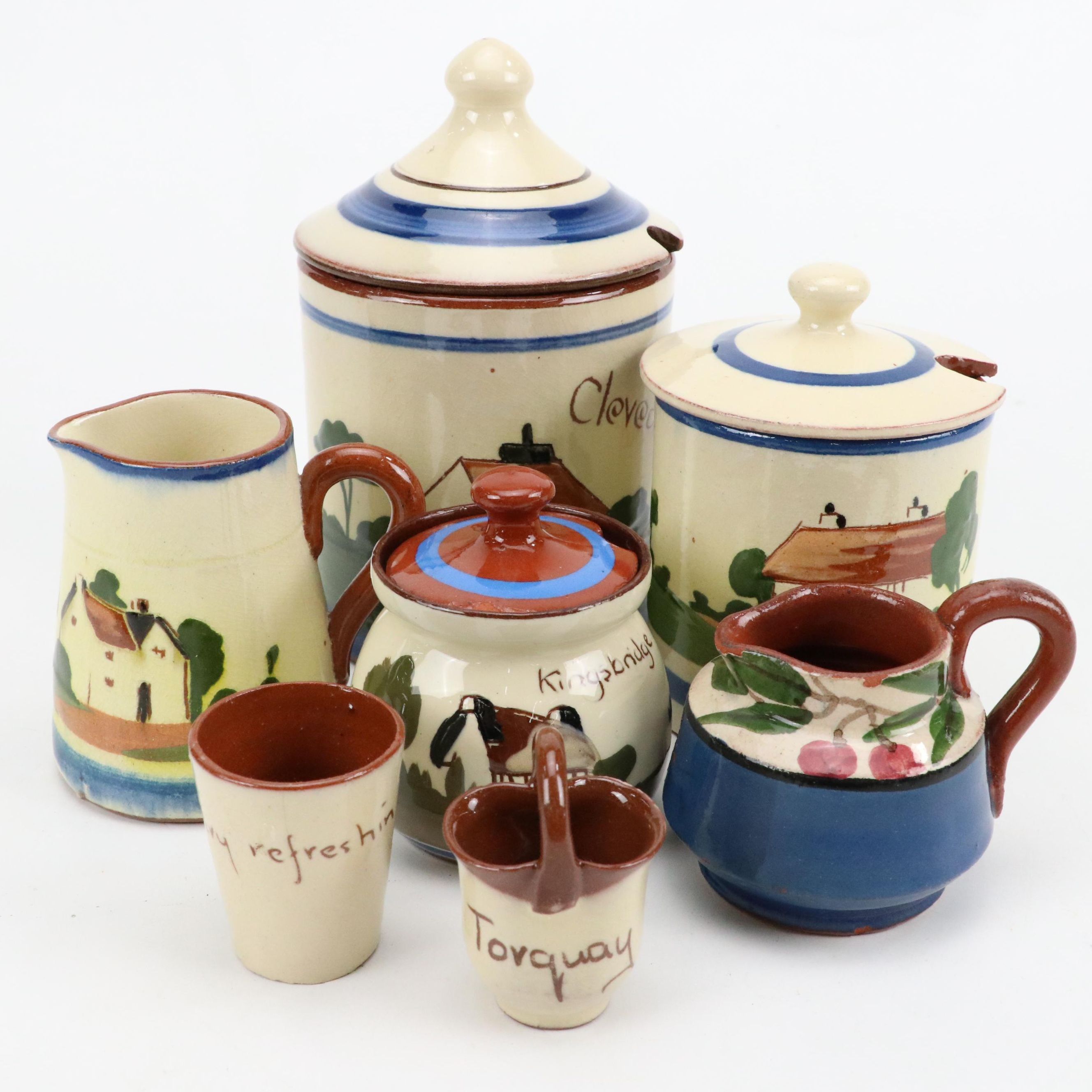 Longpark Pottery Terracotta Jam Jar with More Torquay Devon Mottoware Décor