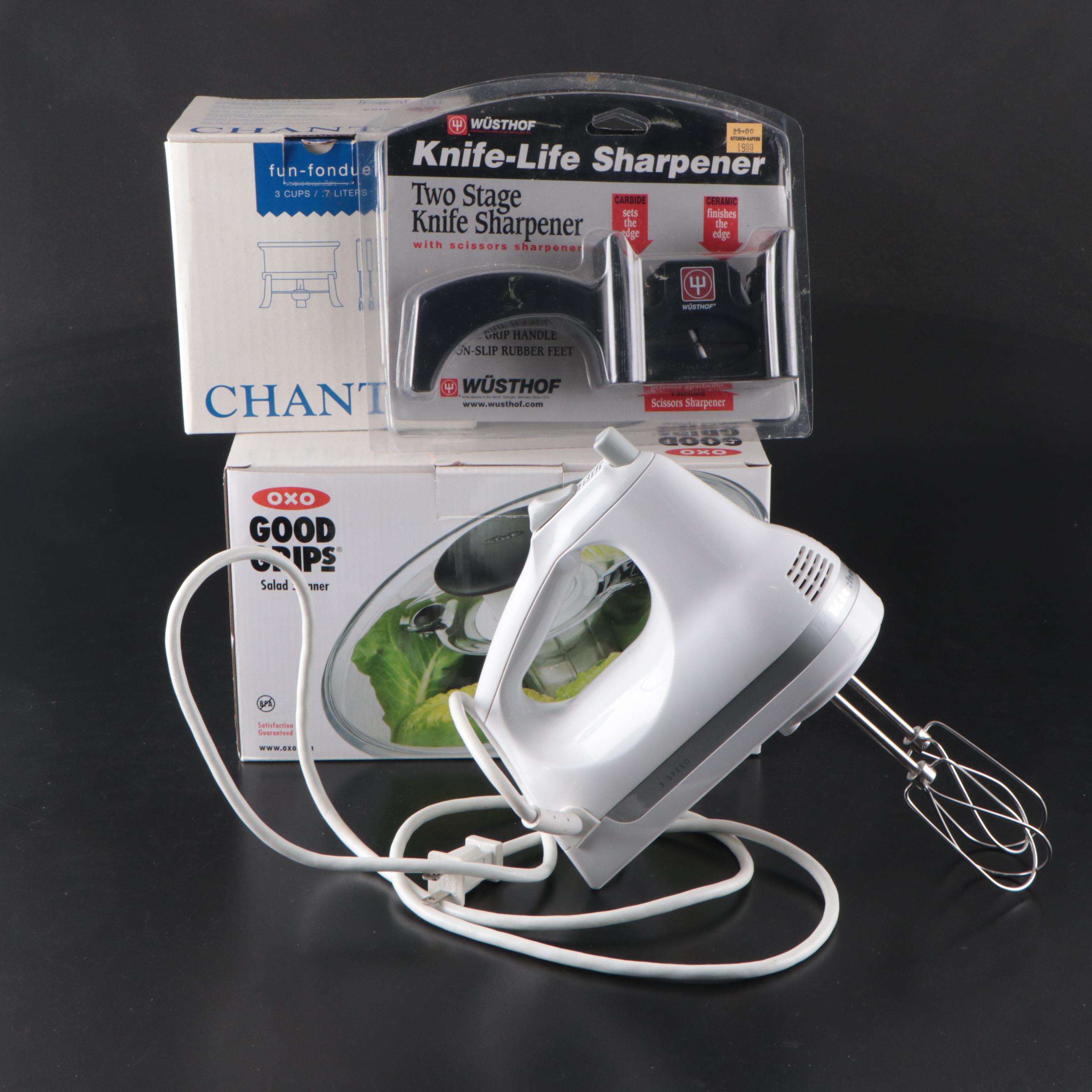 Chantal Fondue Set with KitchenAid Electric Mixer and More