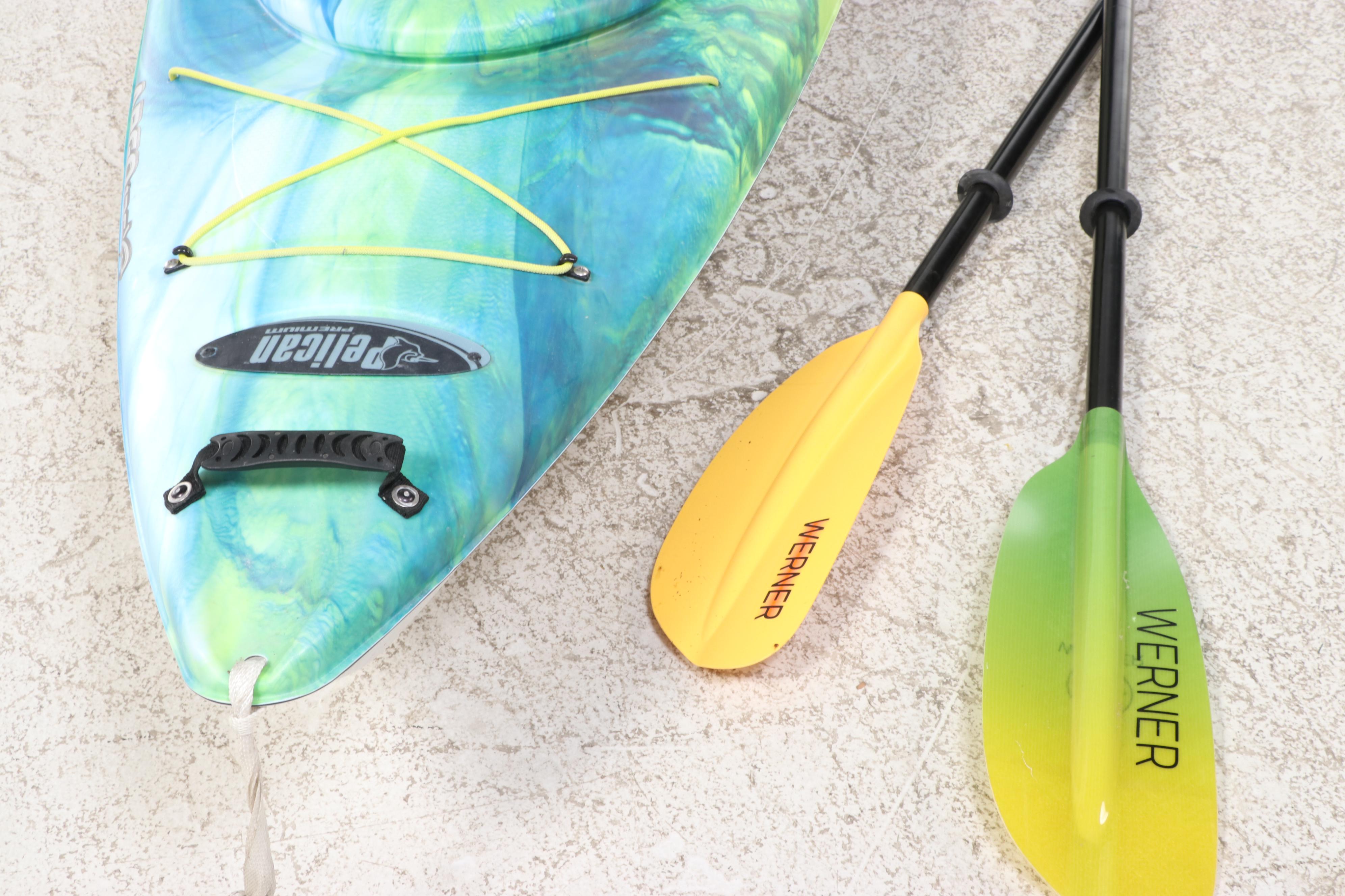 Pelican Premium Ram X Premium Kayak with Werner Paddles and More