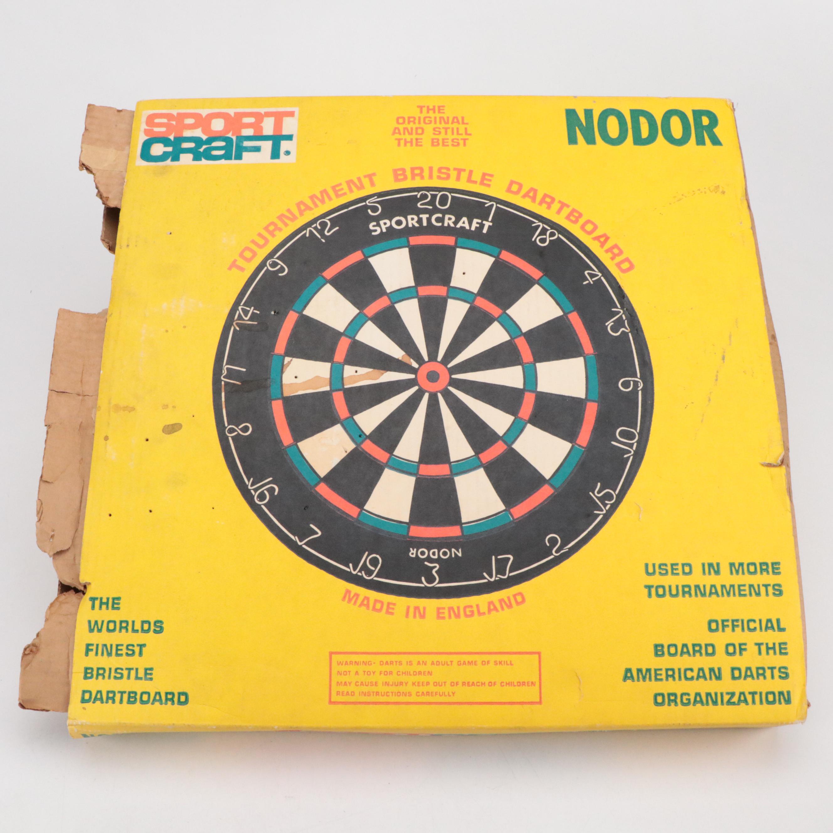 Sport Craft Dart Board with Backgammon, Poker Chips and More