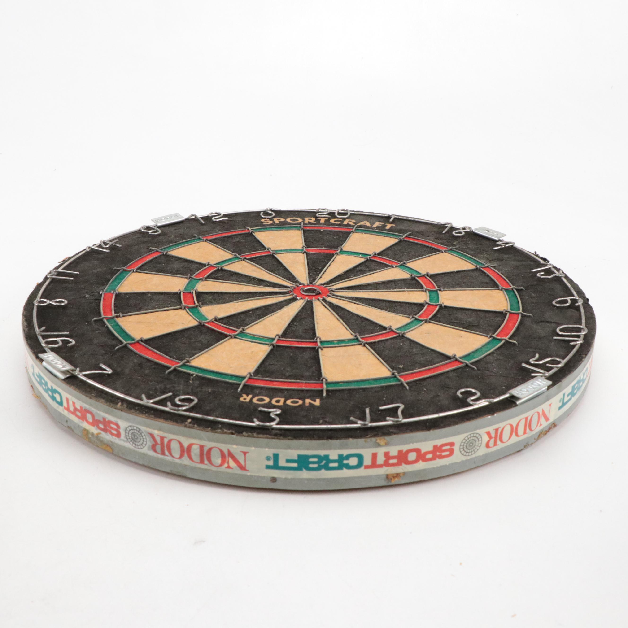 Sport Craft Dart Board with Backgammon, Poker Chips and More