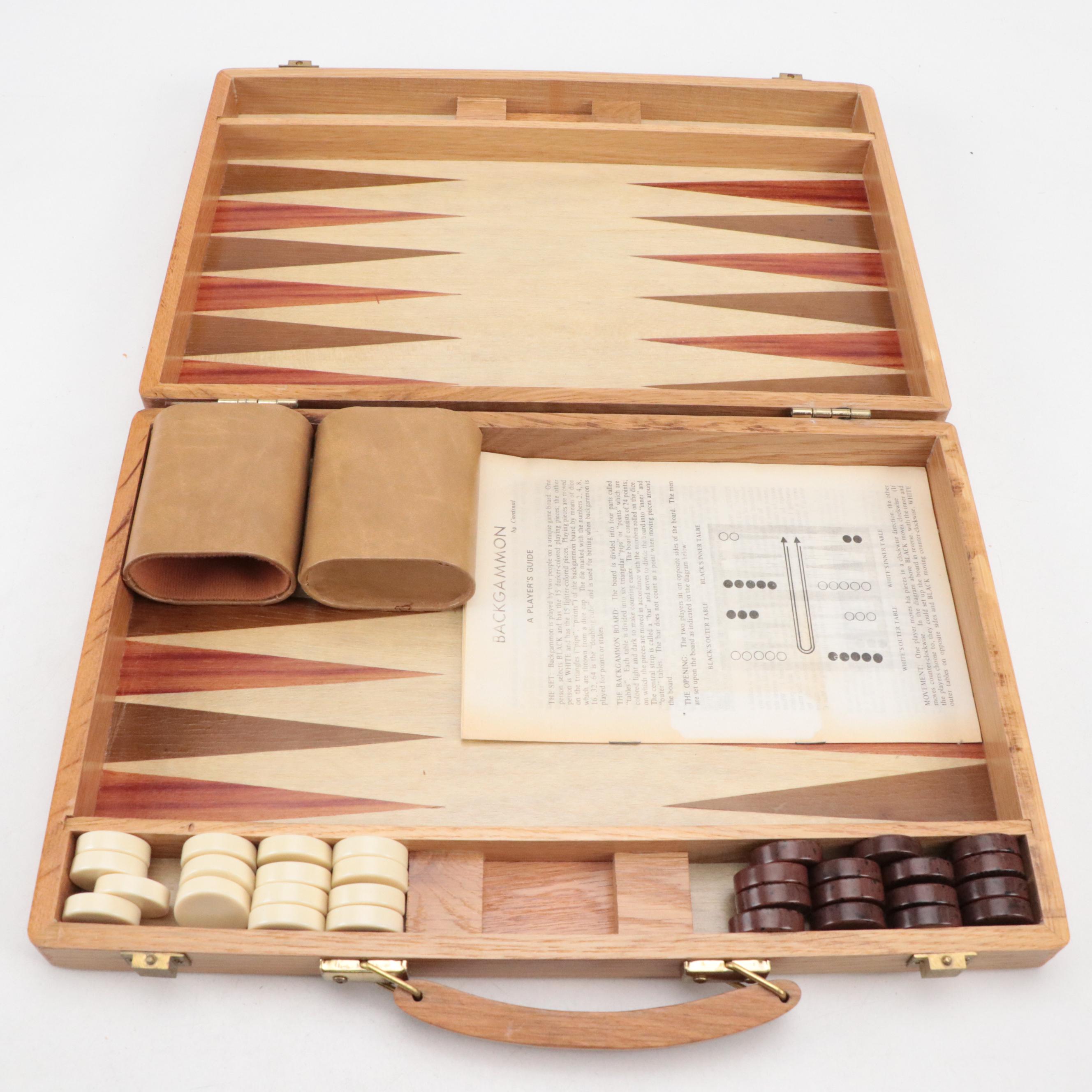 Sport Craft Dart Board with Backgammon, Poker Chips and More