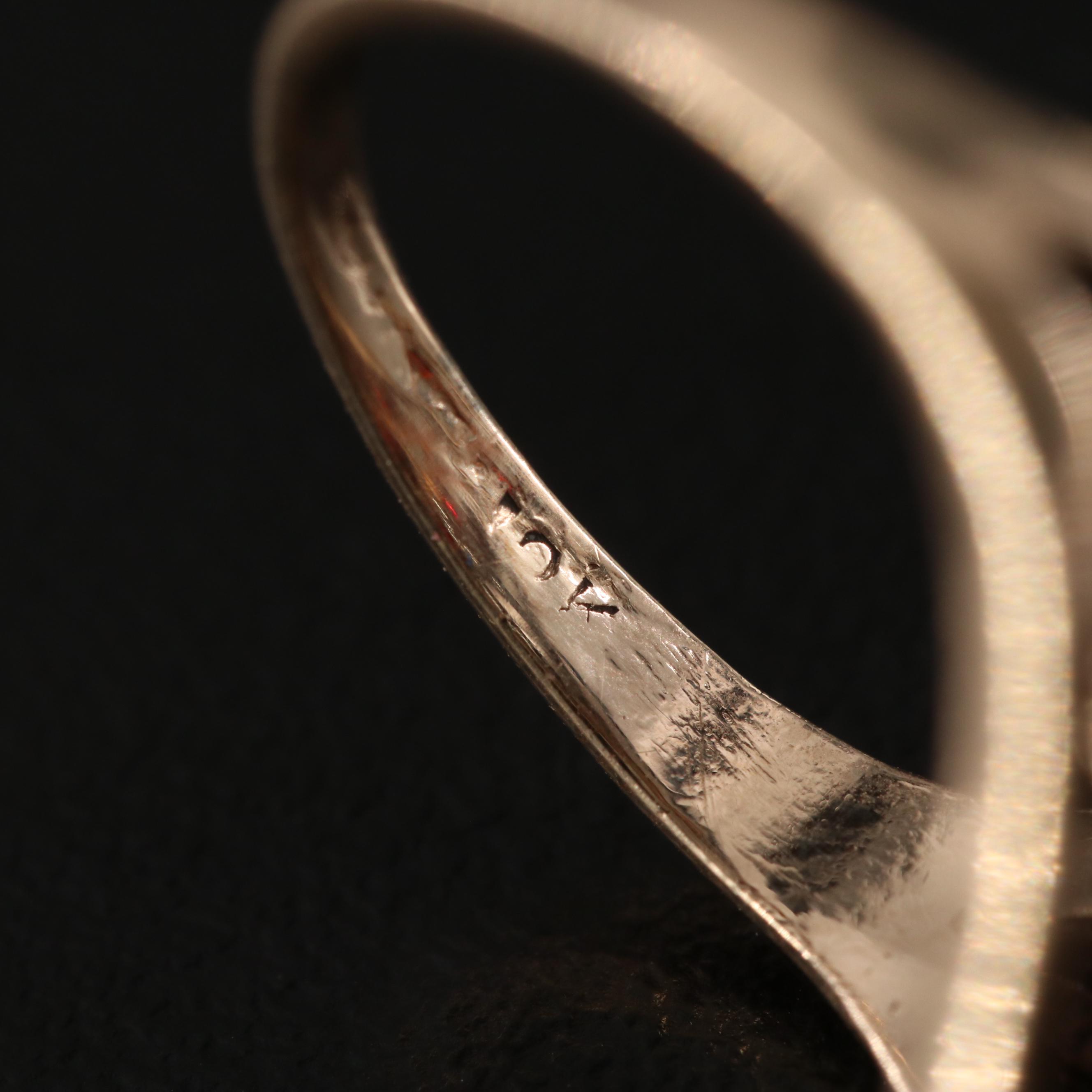 Vintage 10K Rose Gold Garnet Ring