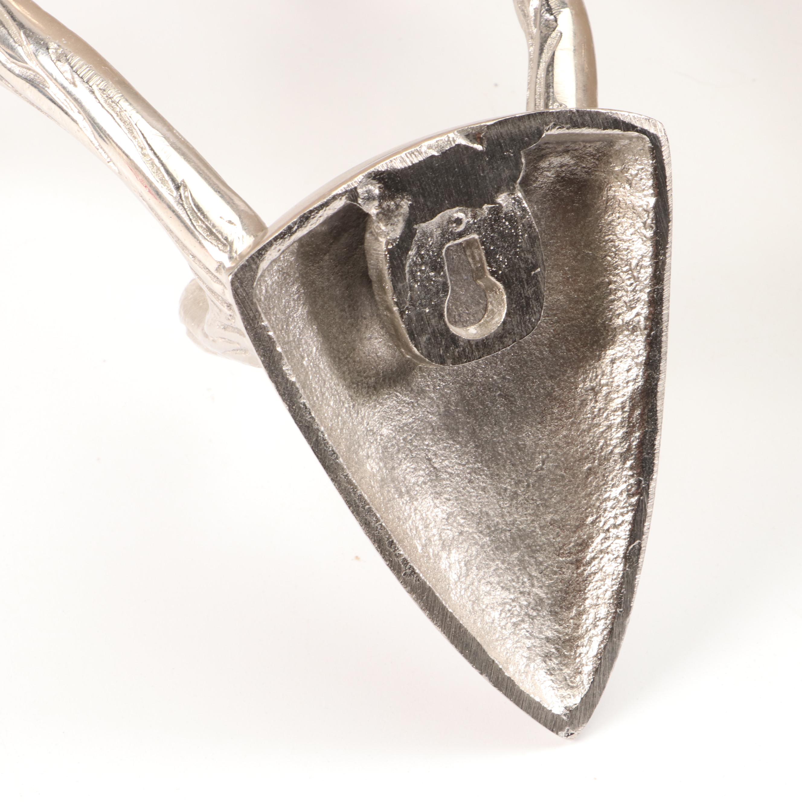 Tweed-Covered Boxes with Cast Metal Deer Antler Coat Hooks