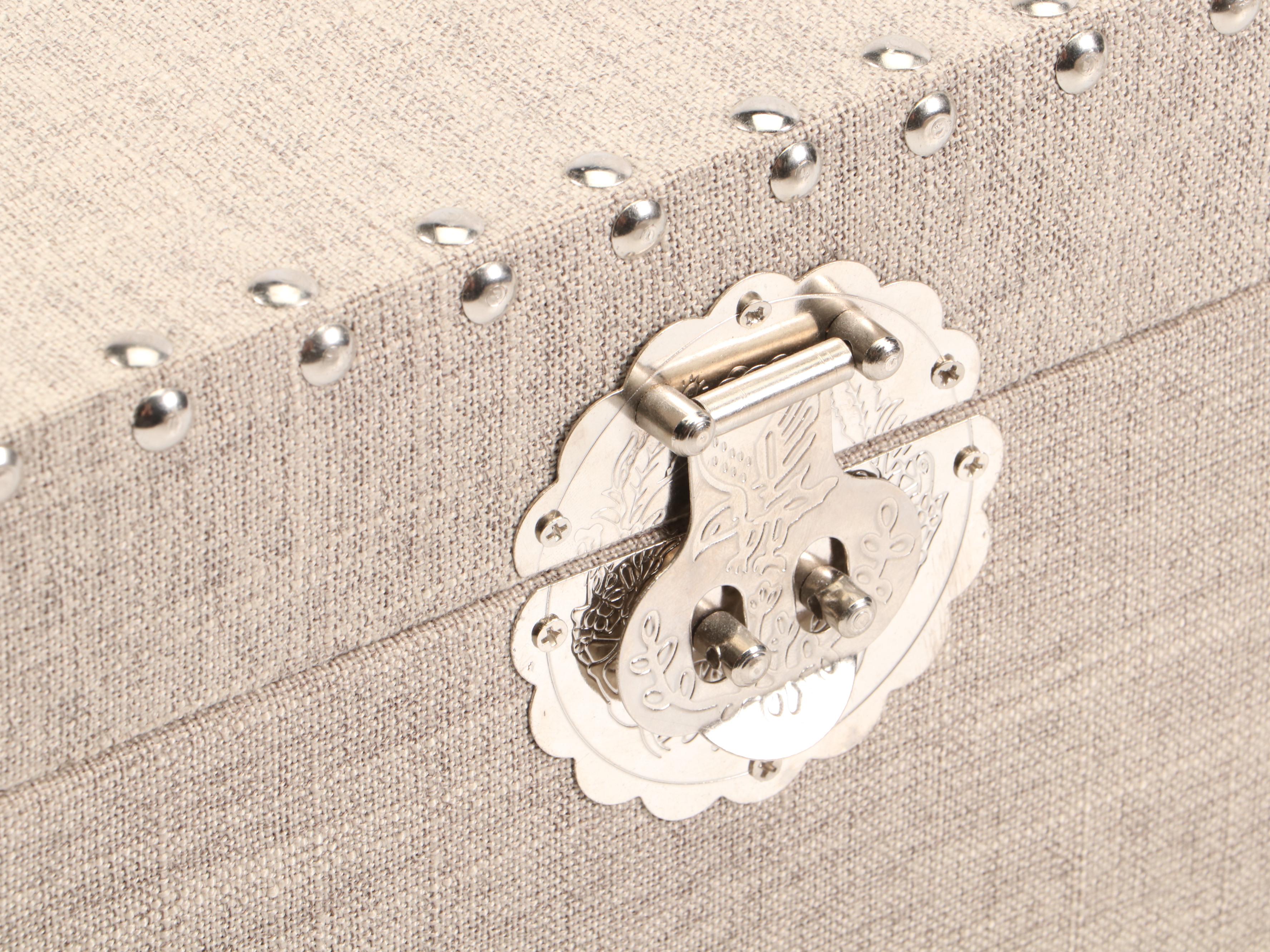 Tweed-Covered Boxes with Cast Metal Deer Antler Coat Hooks