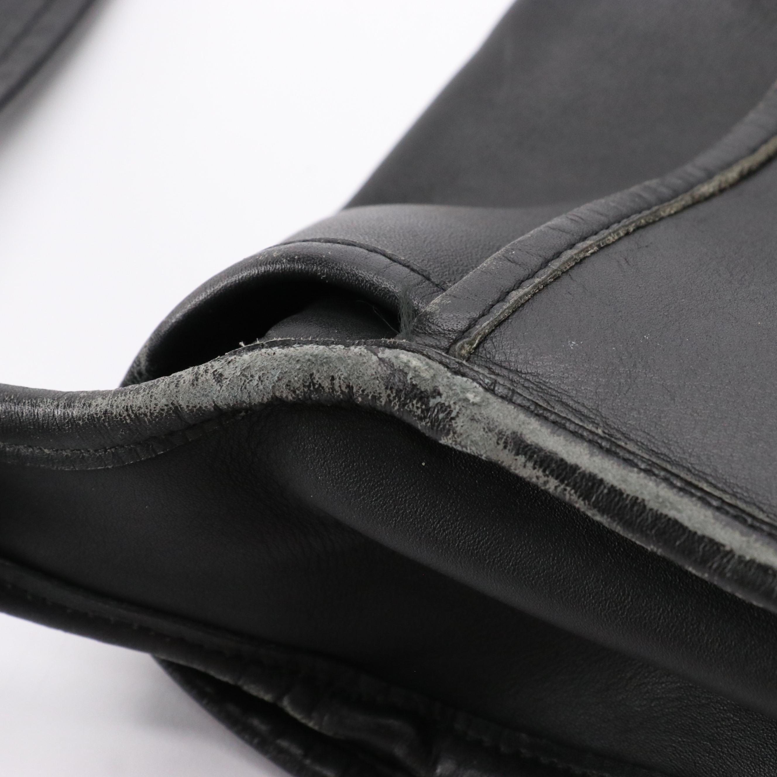 Coach Vintage Legacy Flap Messenger Briefcase Bag in Black Glove-Tanned Leather