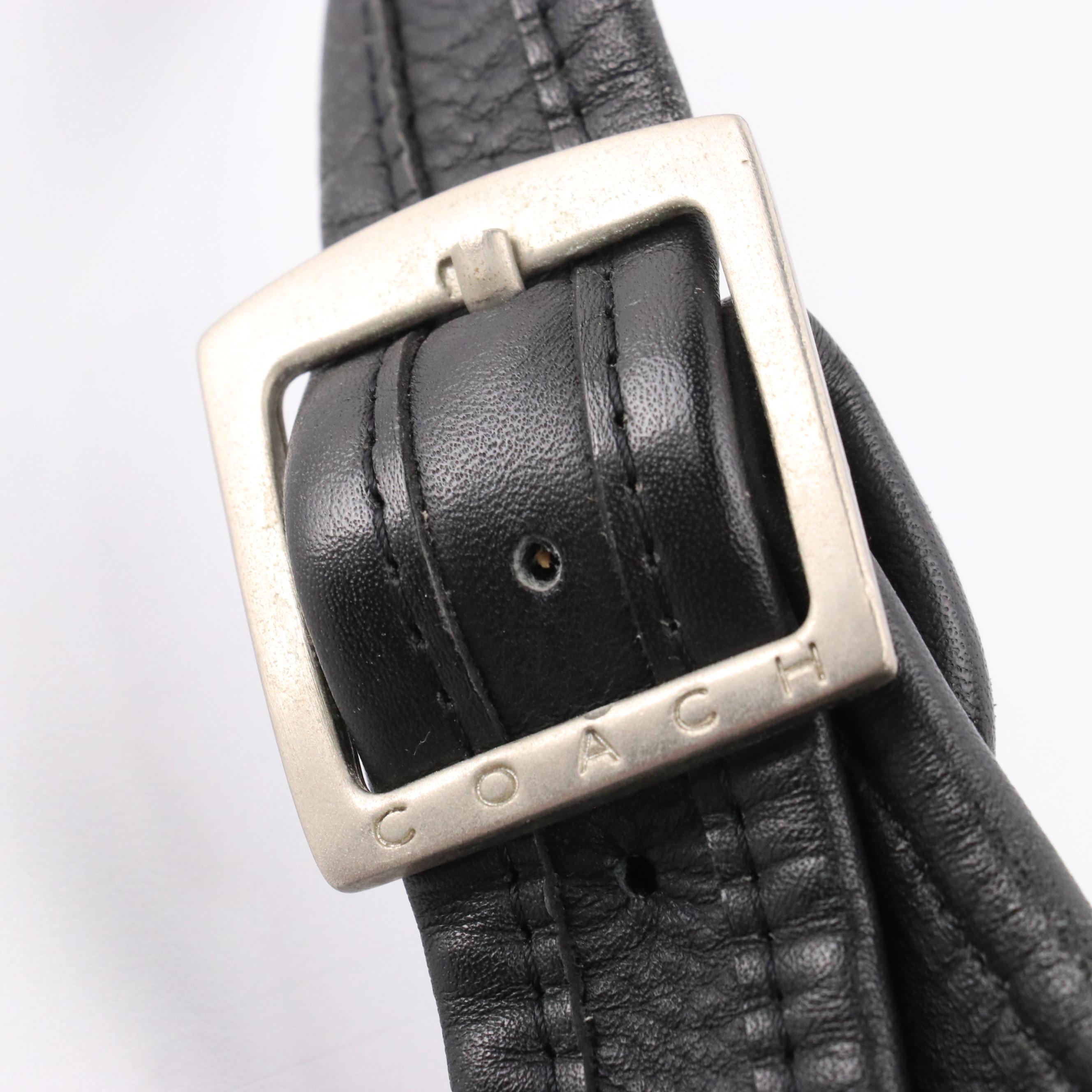 Coach Vintage Legacy Flap Messenger Briefcase Bag in Black Glove-Tanned Leather