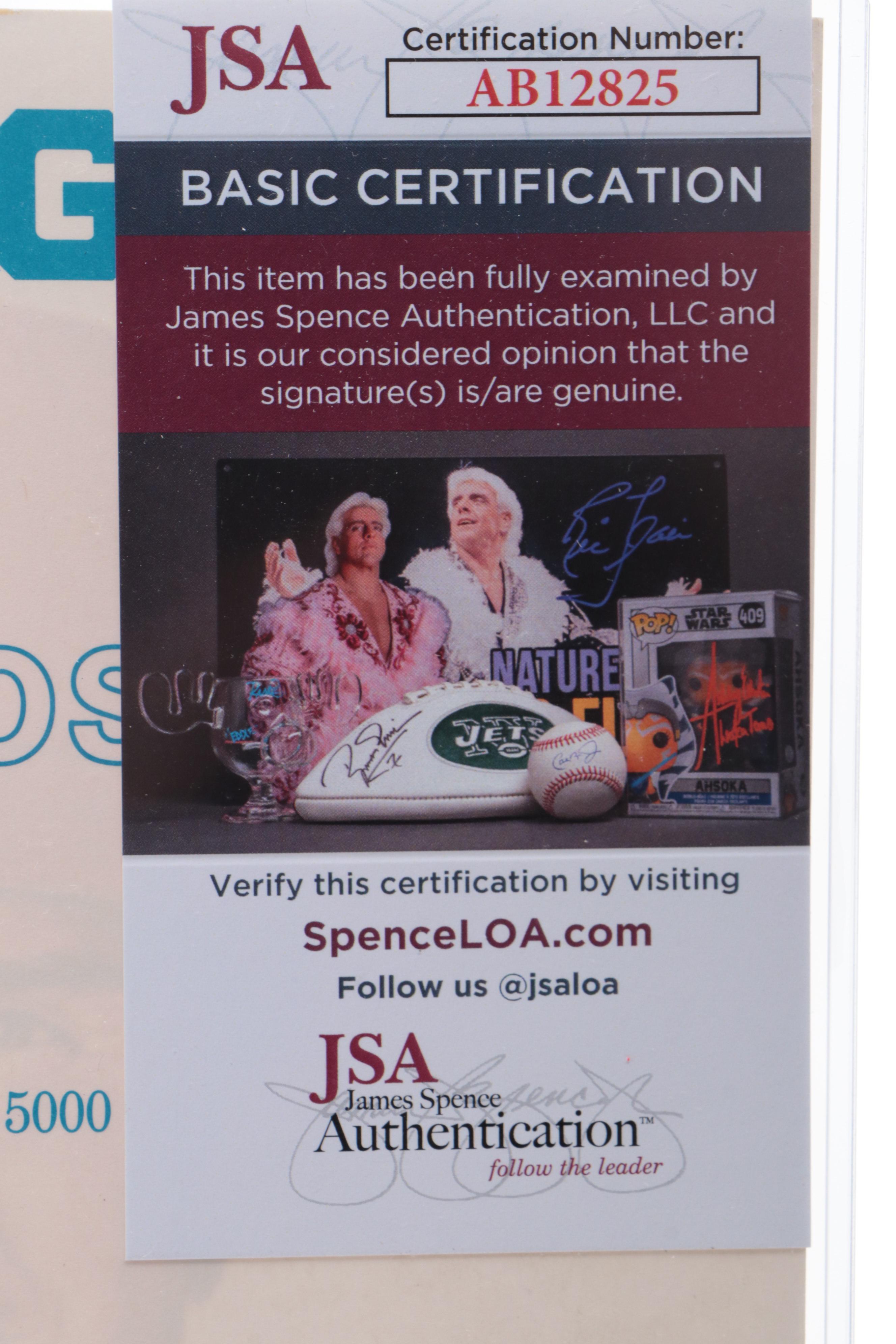 Pete Rose and Ron Lewis Signed Cincinnati Reds Print with More