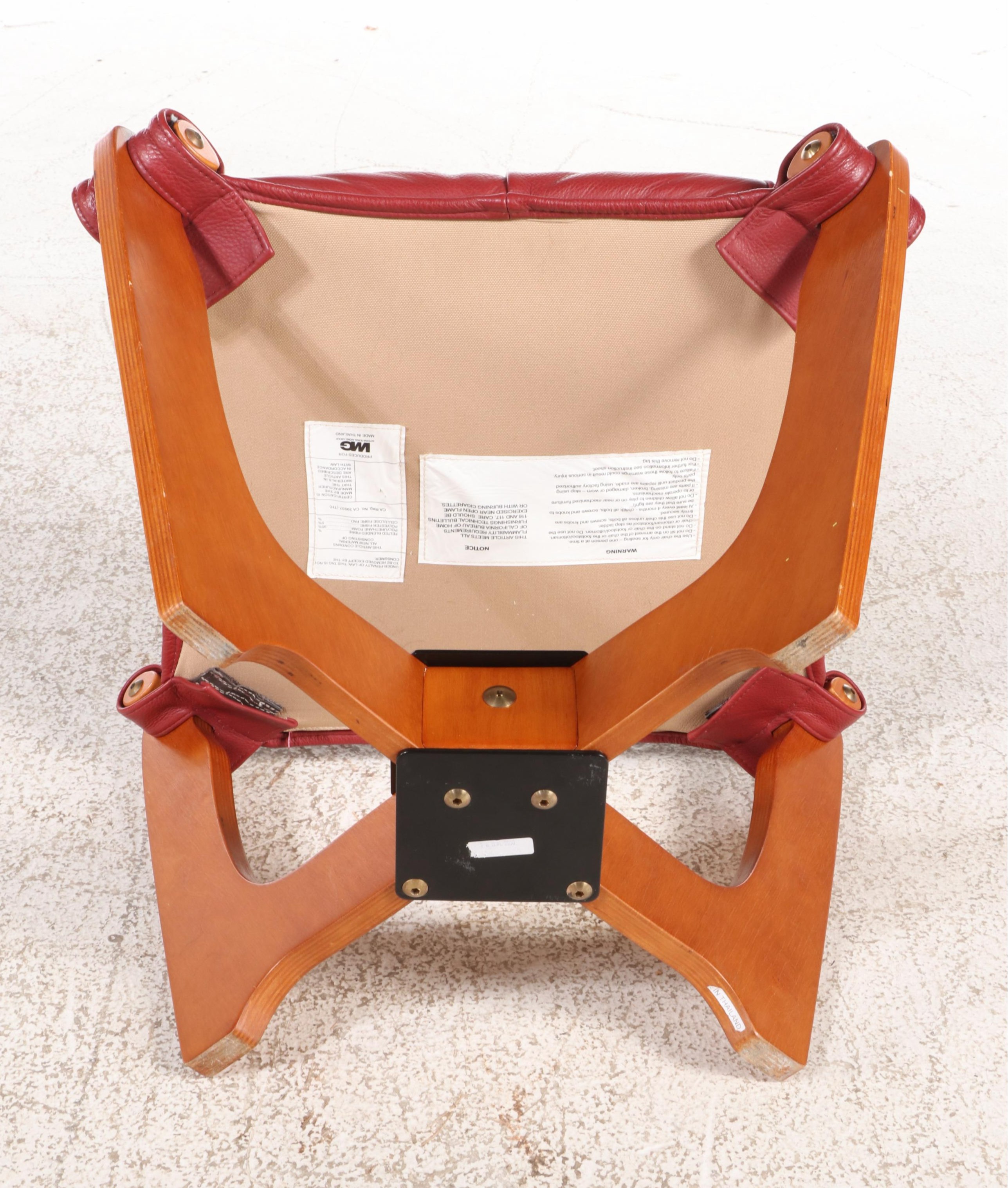 Pair of Odd Knutsen for IMG "Luna" Leather High-Back Lounge Chairs with Ottomans