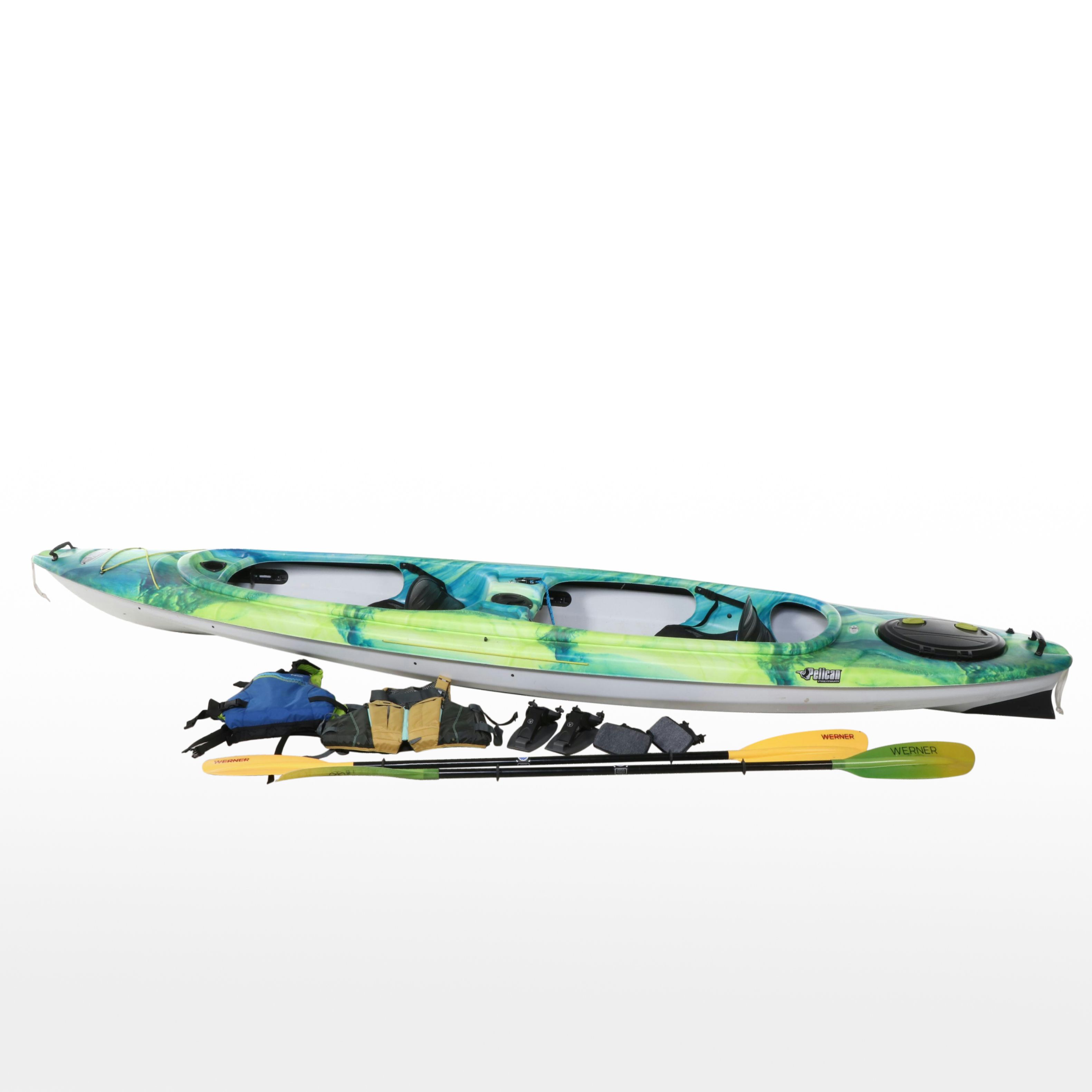 Pelican Premium Ram X Premium Kayak with Werner Paddles and More
