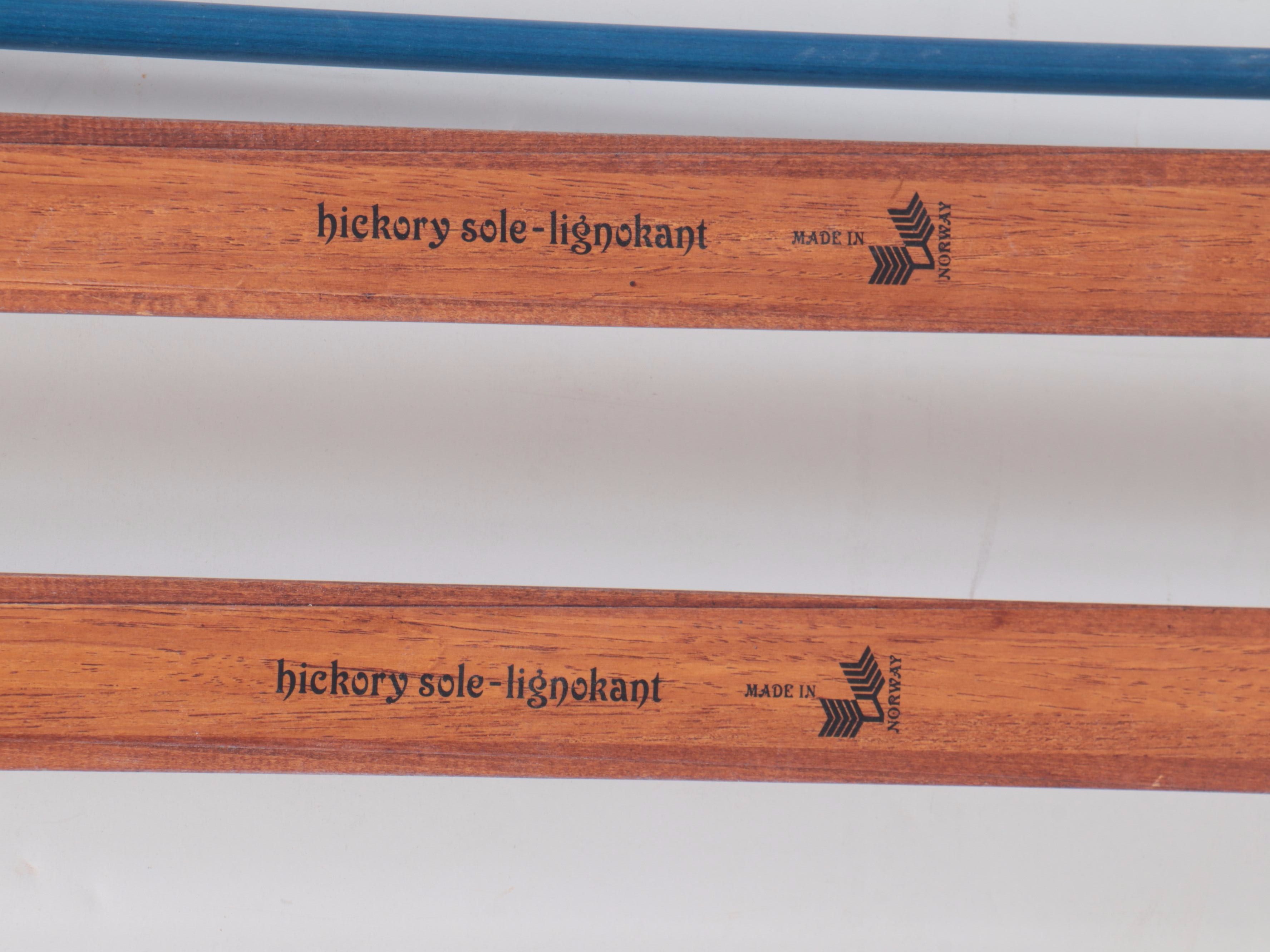 Åsnes Veteran Hickory Wood Cross-Country Skis with Landsem Tourist Poles