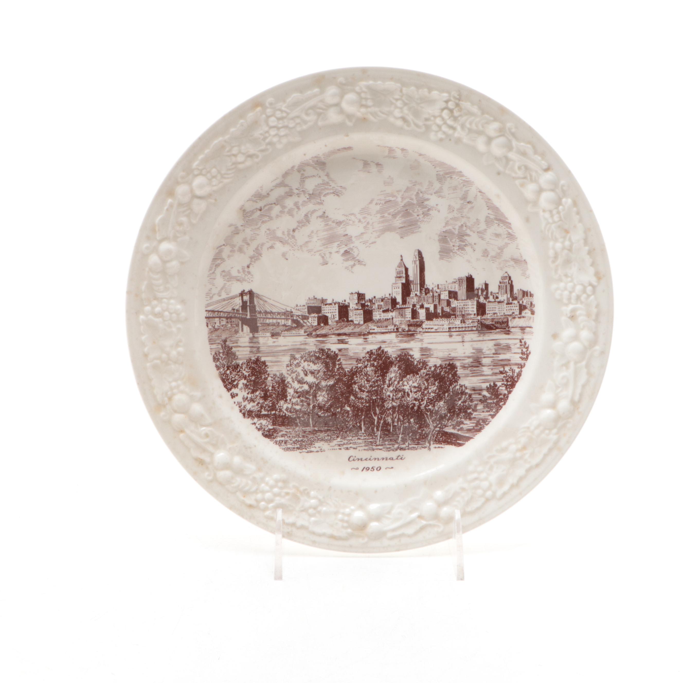 Wedgwood and Homer Laughlin China Cincinnati-Themed Collector Plates