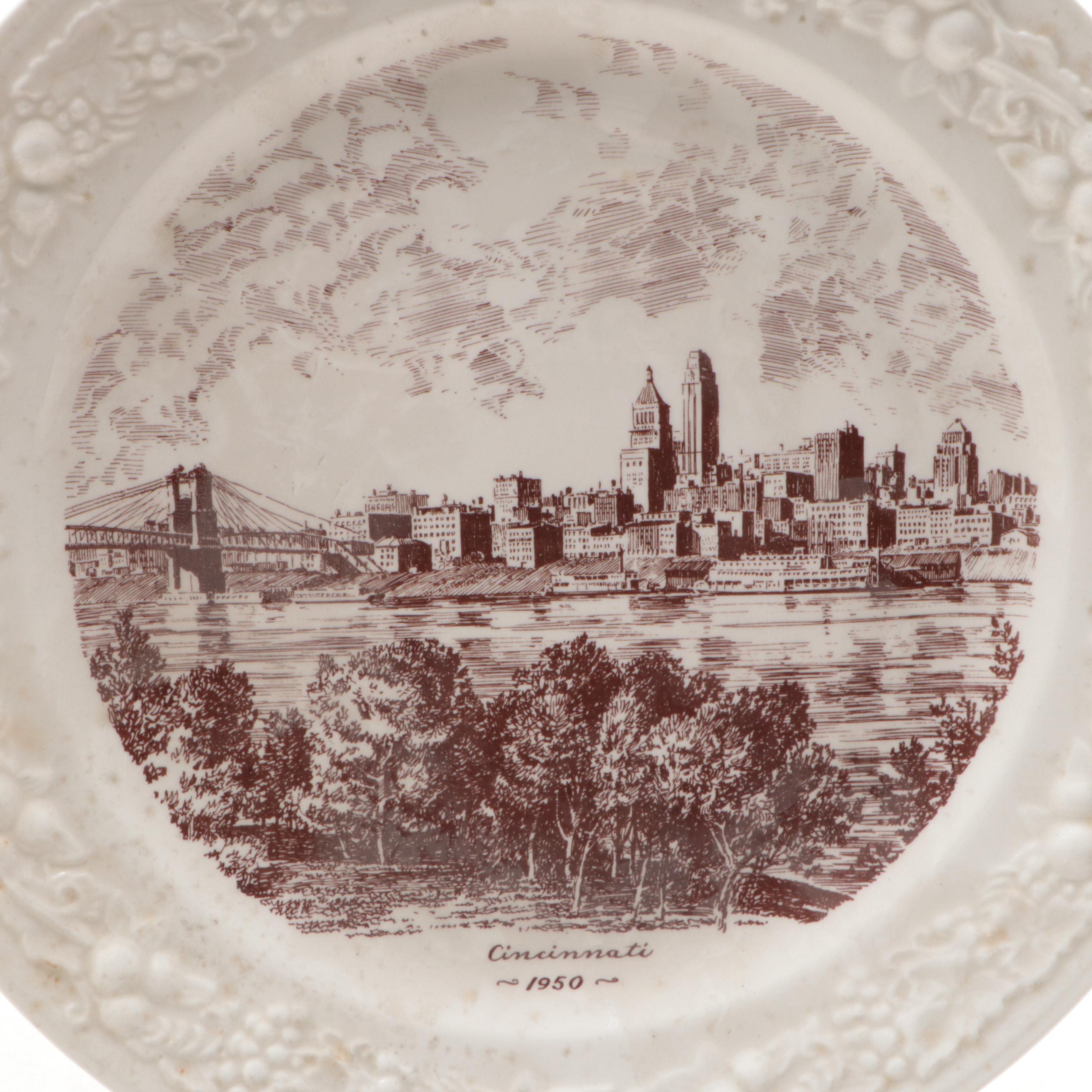 Wedgwood and Homer Laughlin China Cincinnati-Themed Collector Plates
