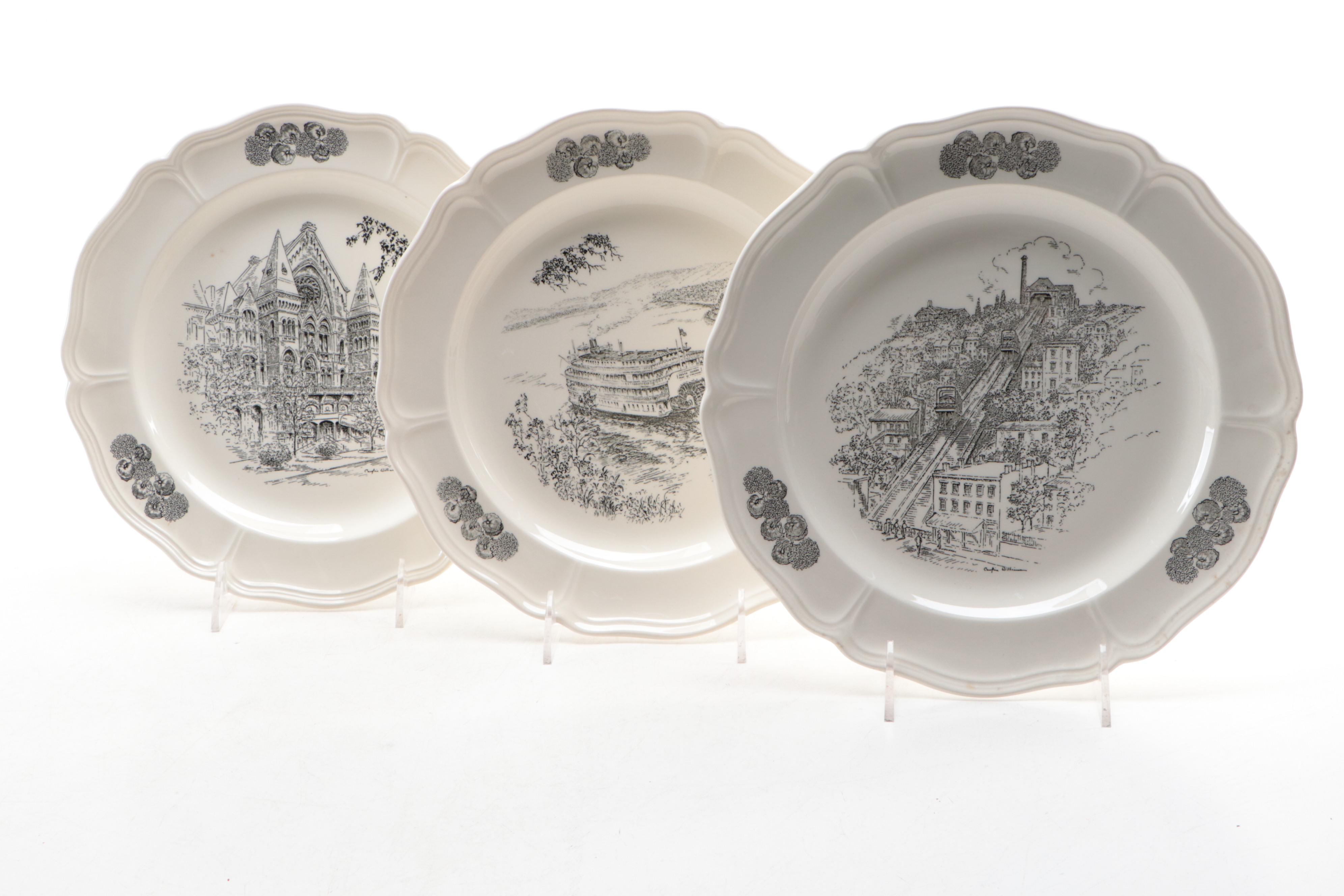 Wedgwood and Homer Laughlin China Cincinnati-Themed Collector Plates
