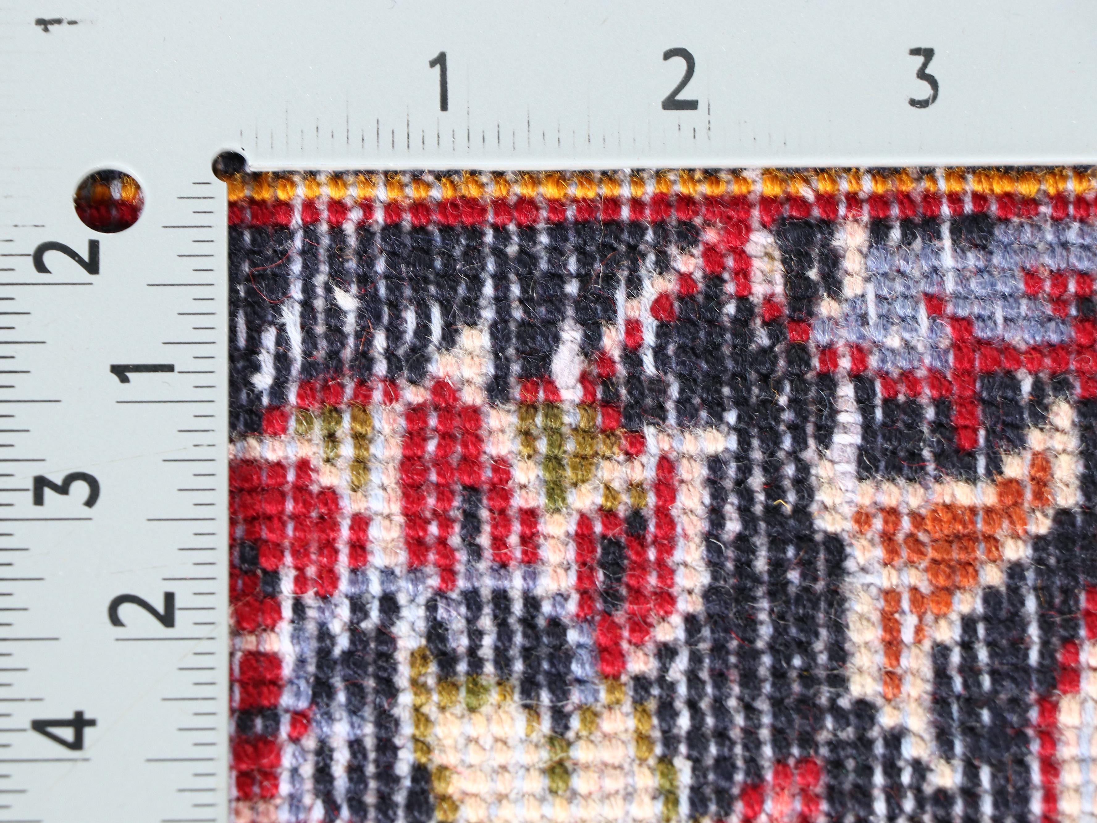 9'4 x 12'8 Hand-Knotted Persian Kashan Room-Sized Rug