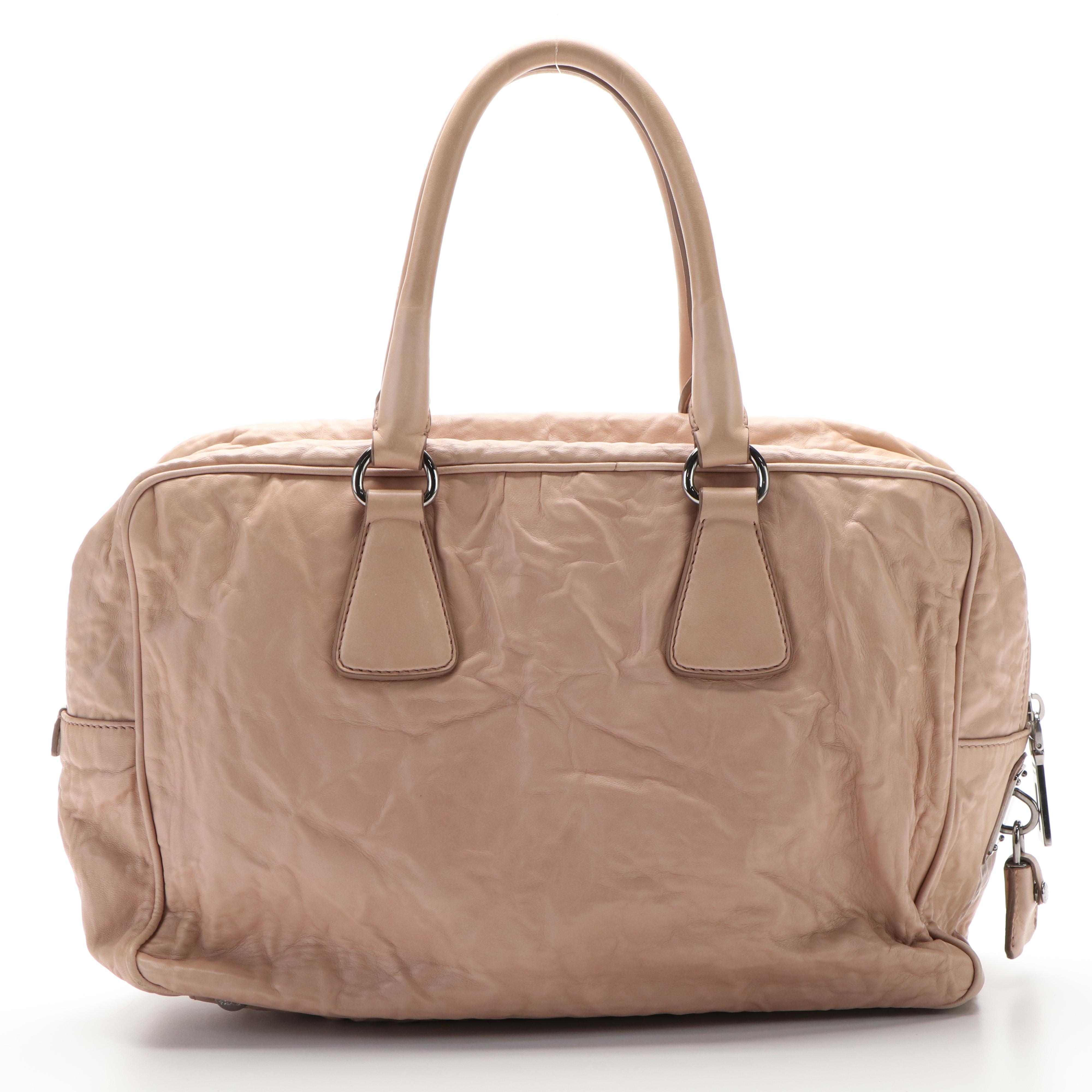 Prada Beige Calfskin Tessuto Gaufre Tote