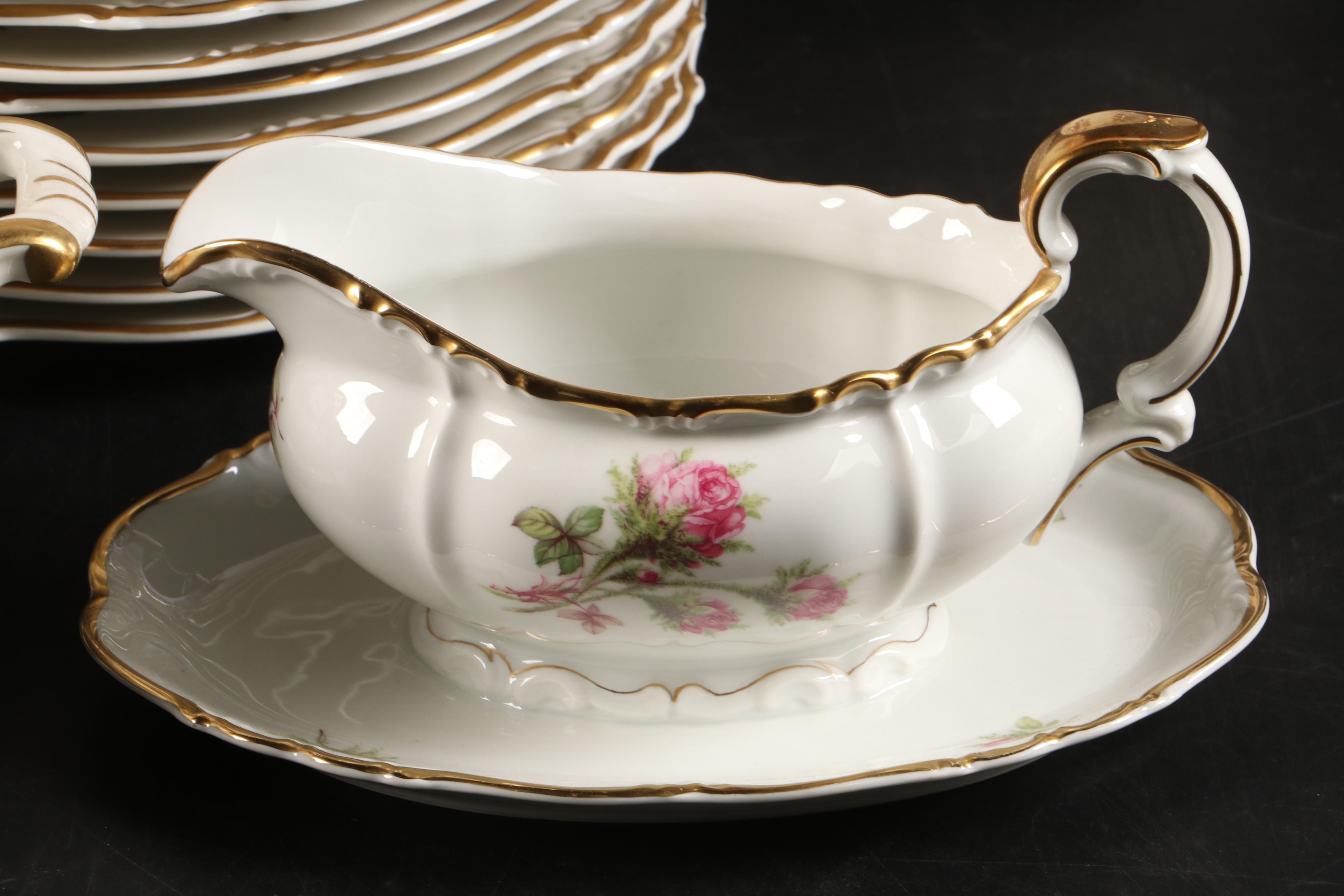 Edelstein "Moss Rose" Porcelain Gravy Boat, Lidded Bowls and More