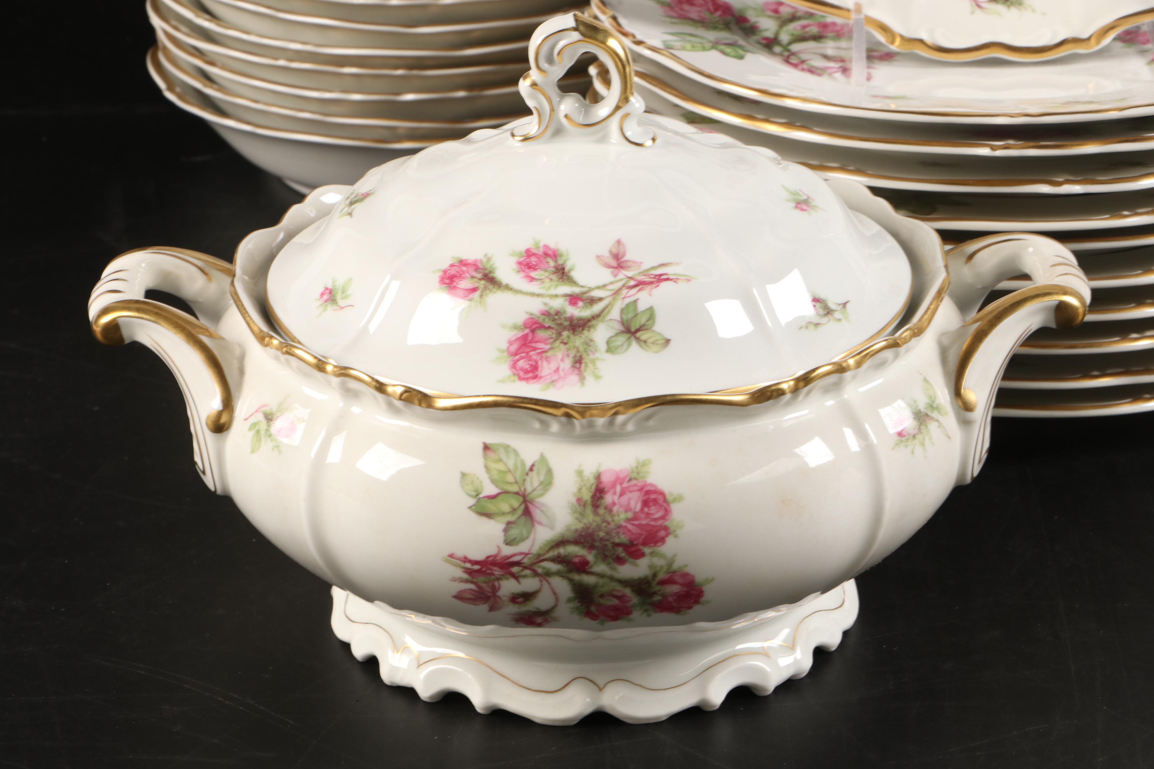 Edelstein "Moss Rose" Porcelain Gravy Boat, Lidded Bowls and More