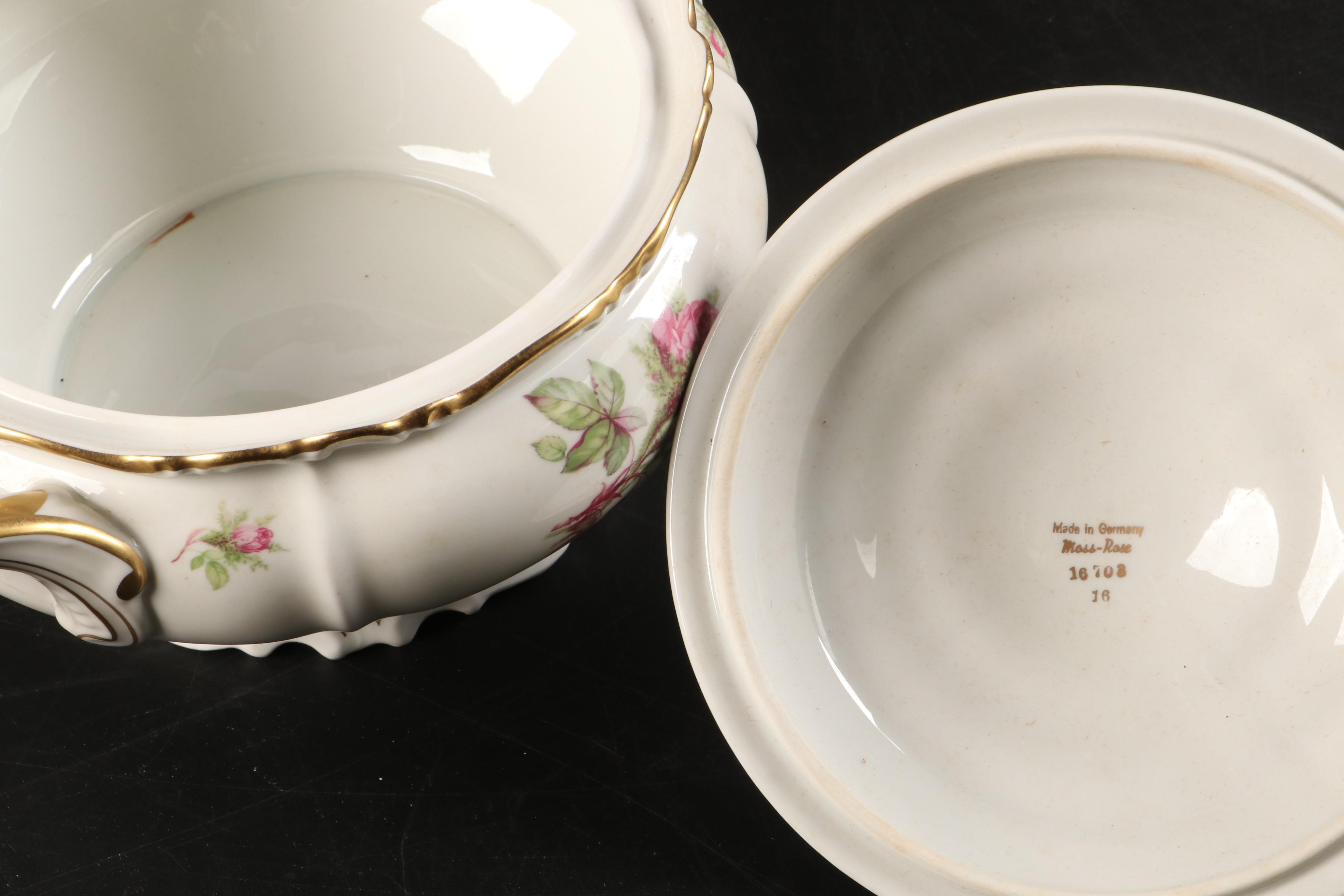 Edelstein "Moss Rose" Porcelain Gravy Boat, Lidded Bowls and More