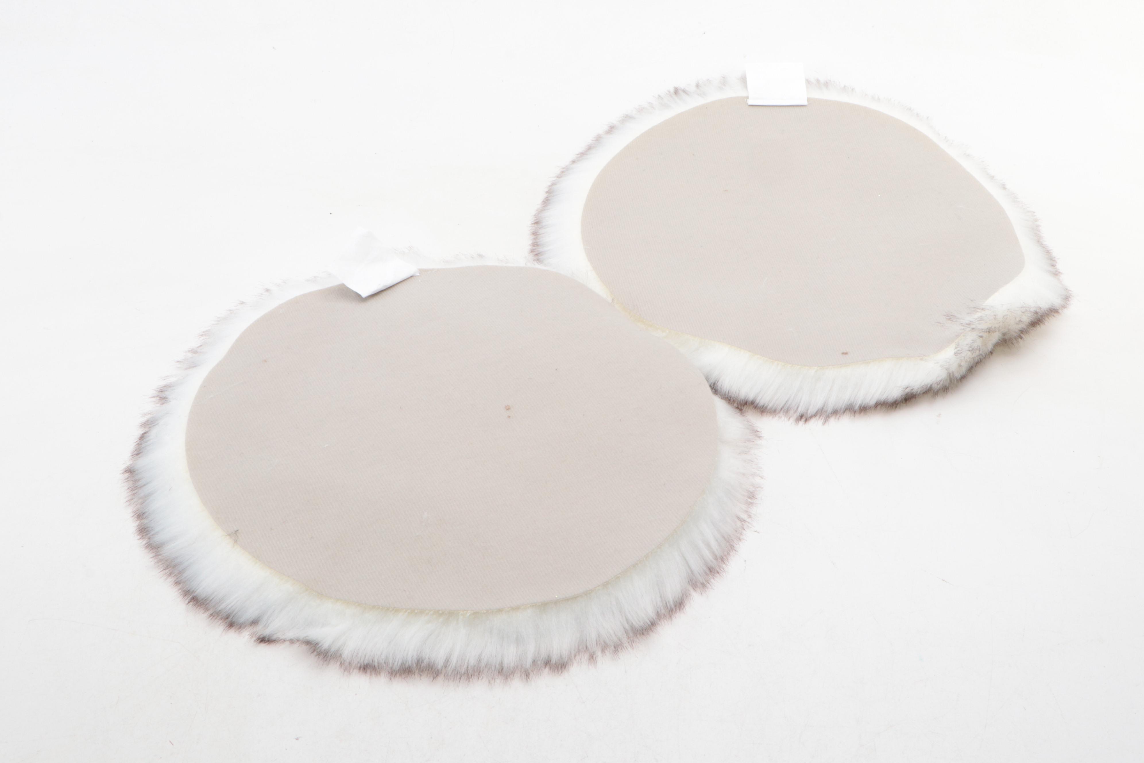 Four Machine Made Faux Fur Floor Mats