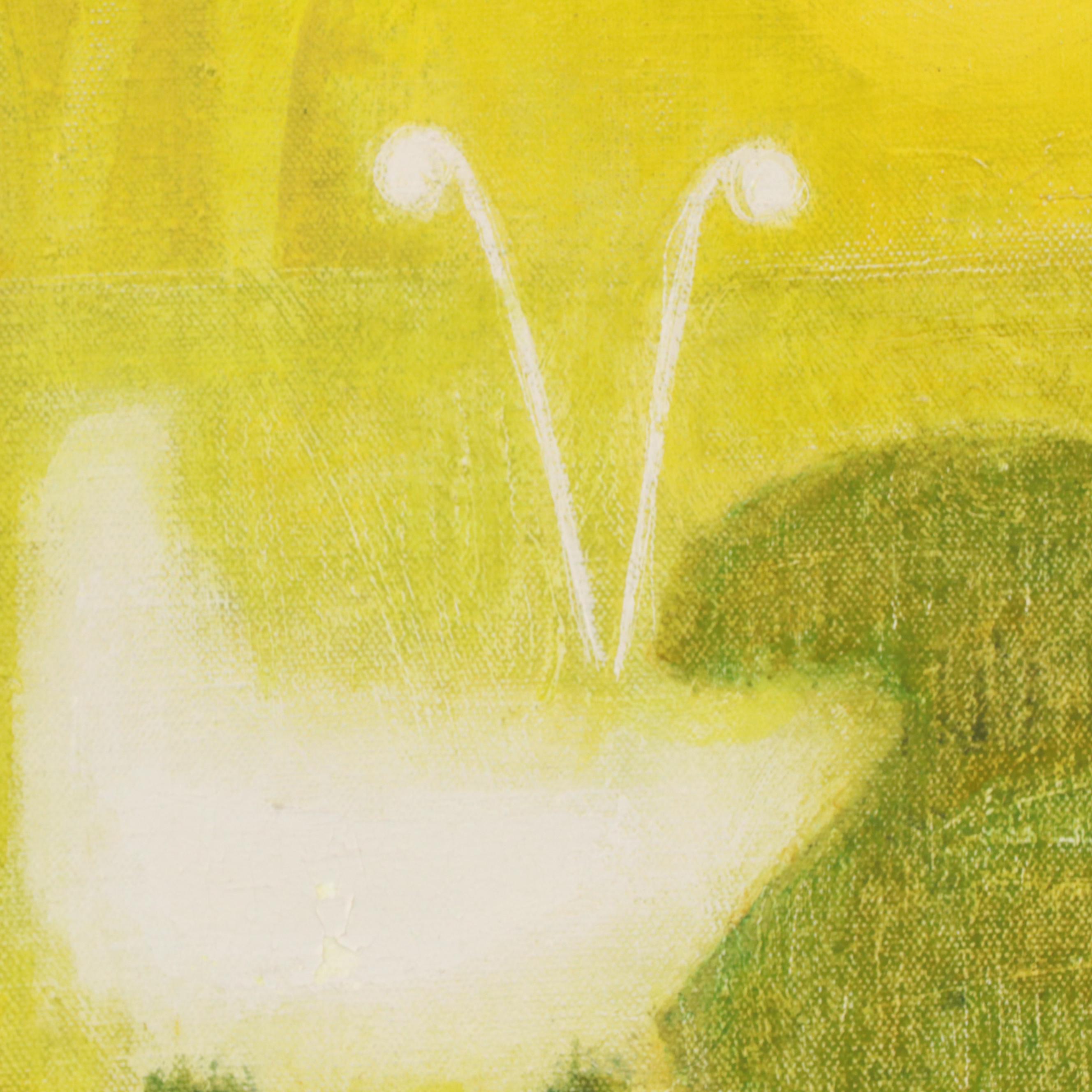 Gwen Giskin Modernist Oil Painting, Circa 1960