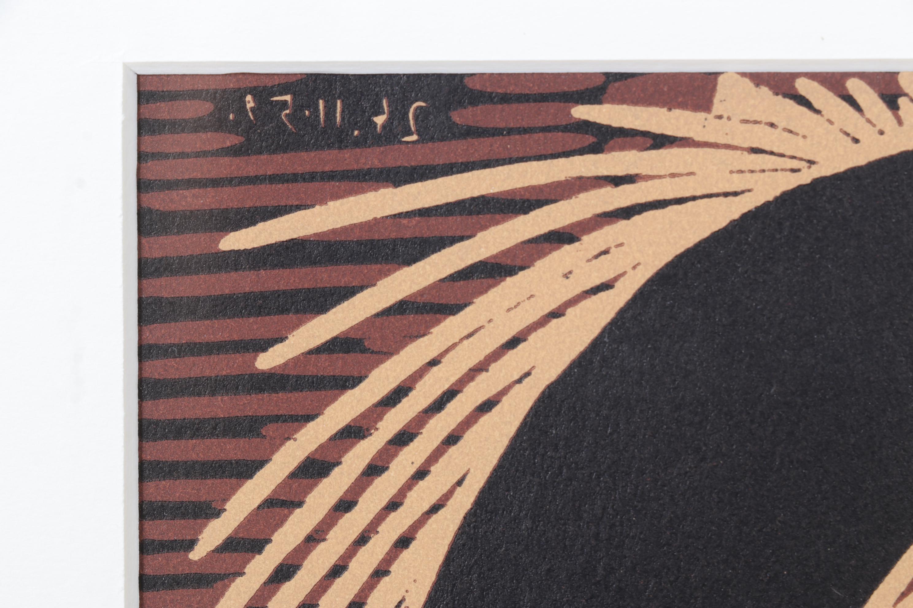 Pablo Picasso Linocut "Head of a Woman with a Necklace," 1962