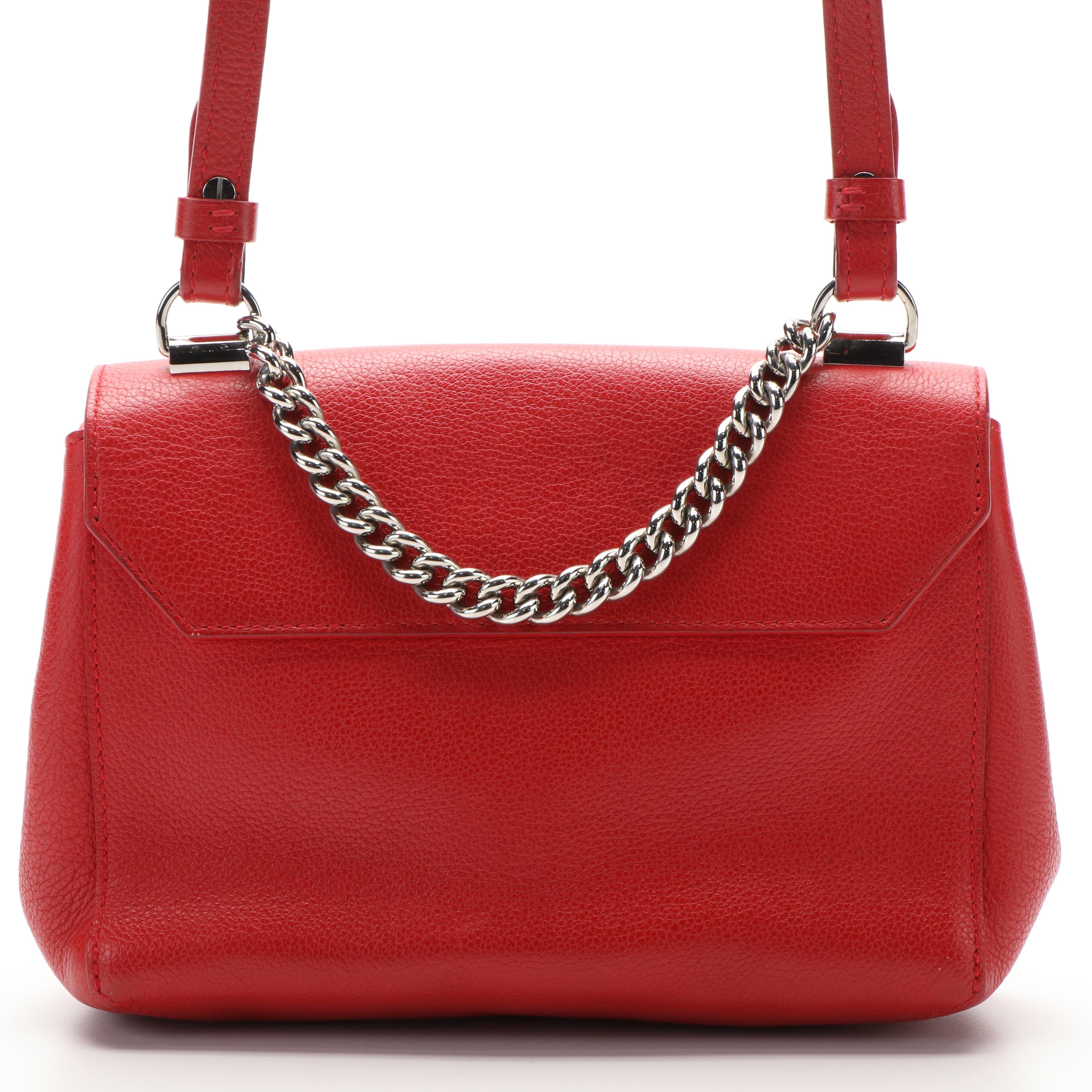 Louis Vuitton Red Leather Lockme II BB Shoulder Bag