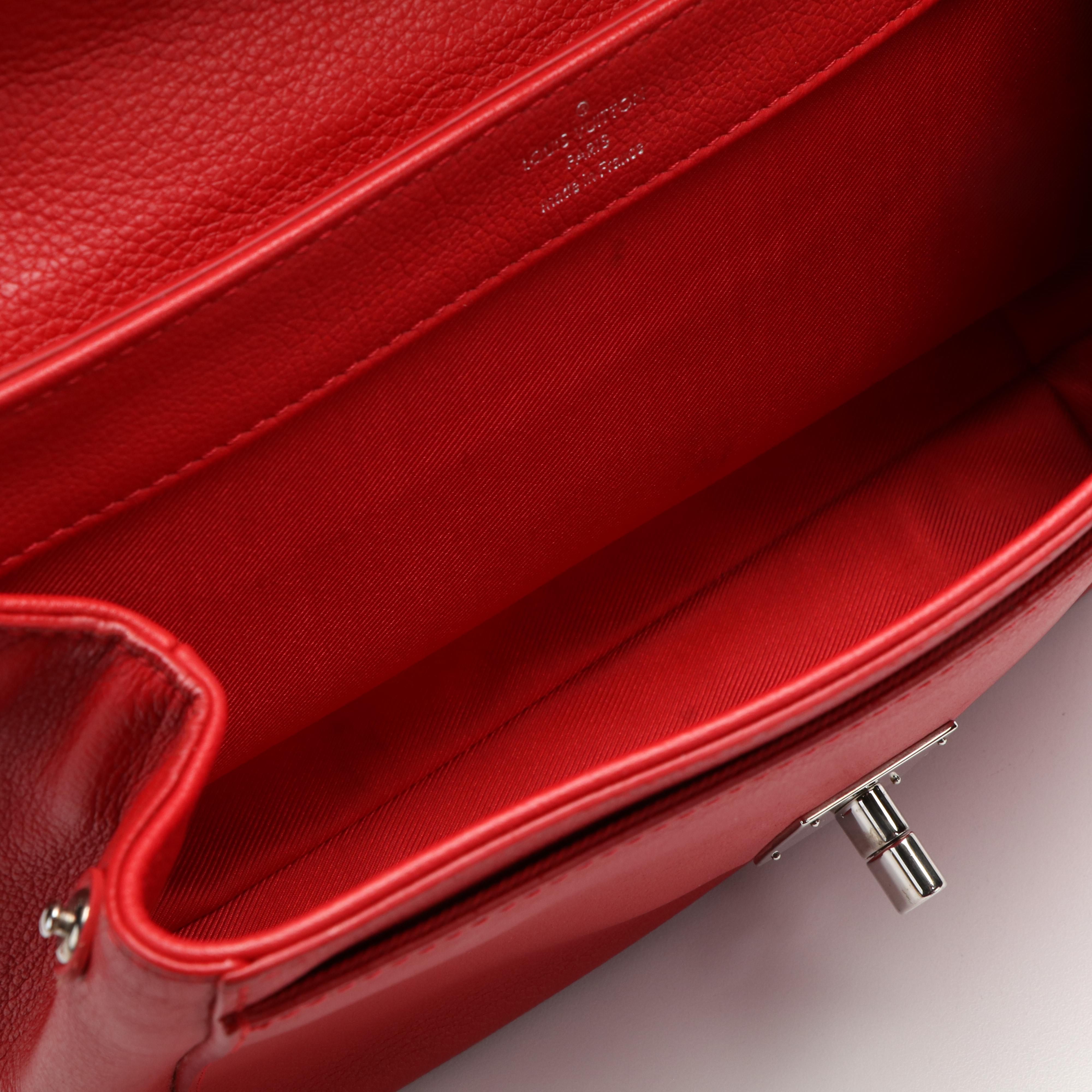 Louis Vuitton Red Leather Lockme II BB Shoulder Bag