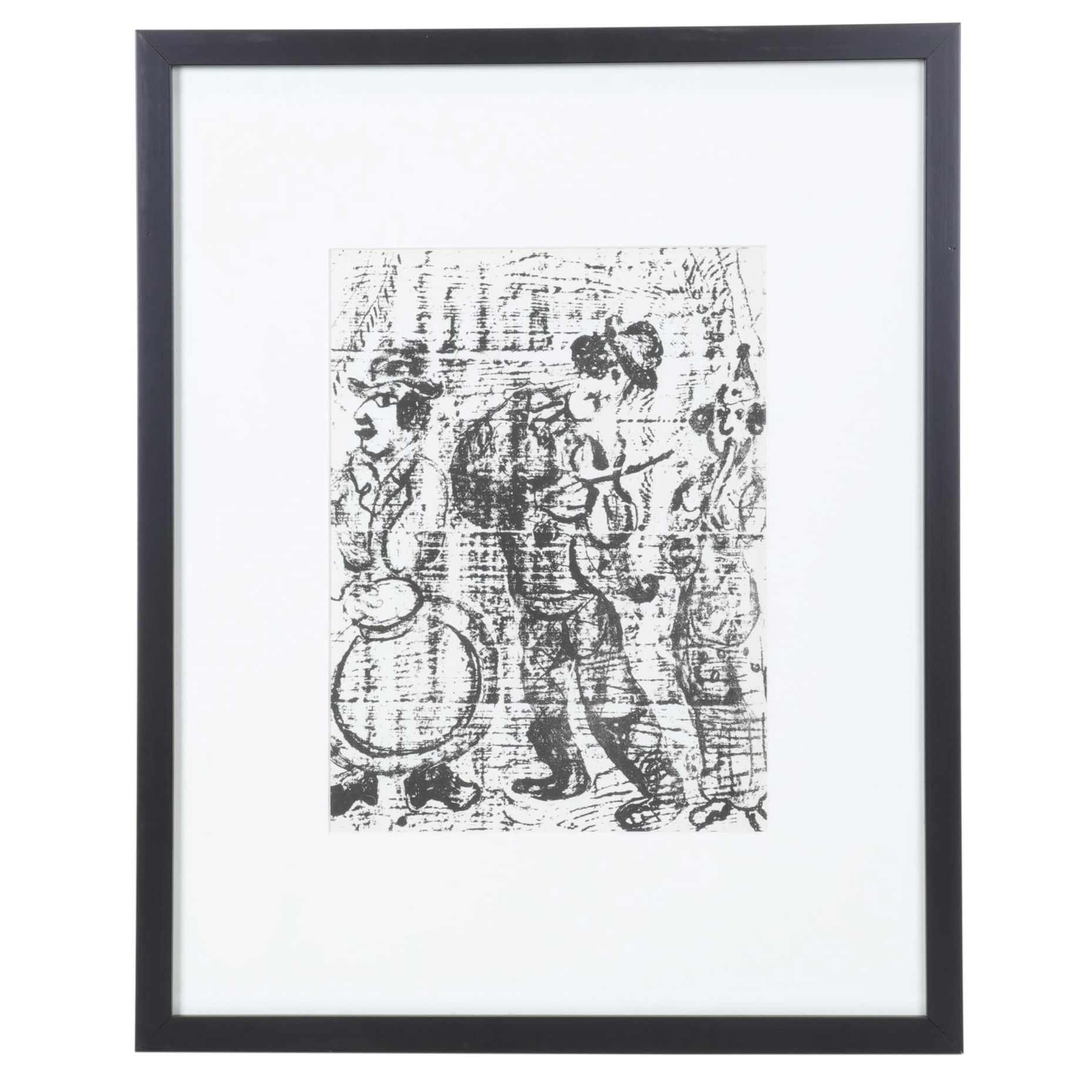 Marc Chagall Lithograph "Les Musiciens Vagabonds," 1963
