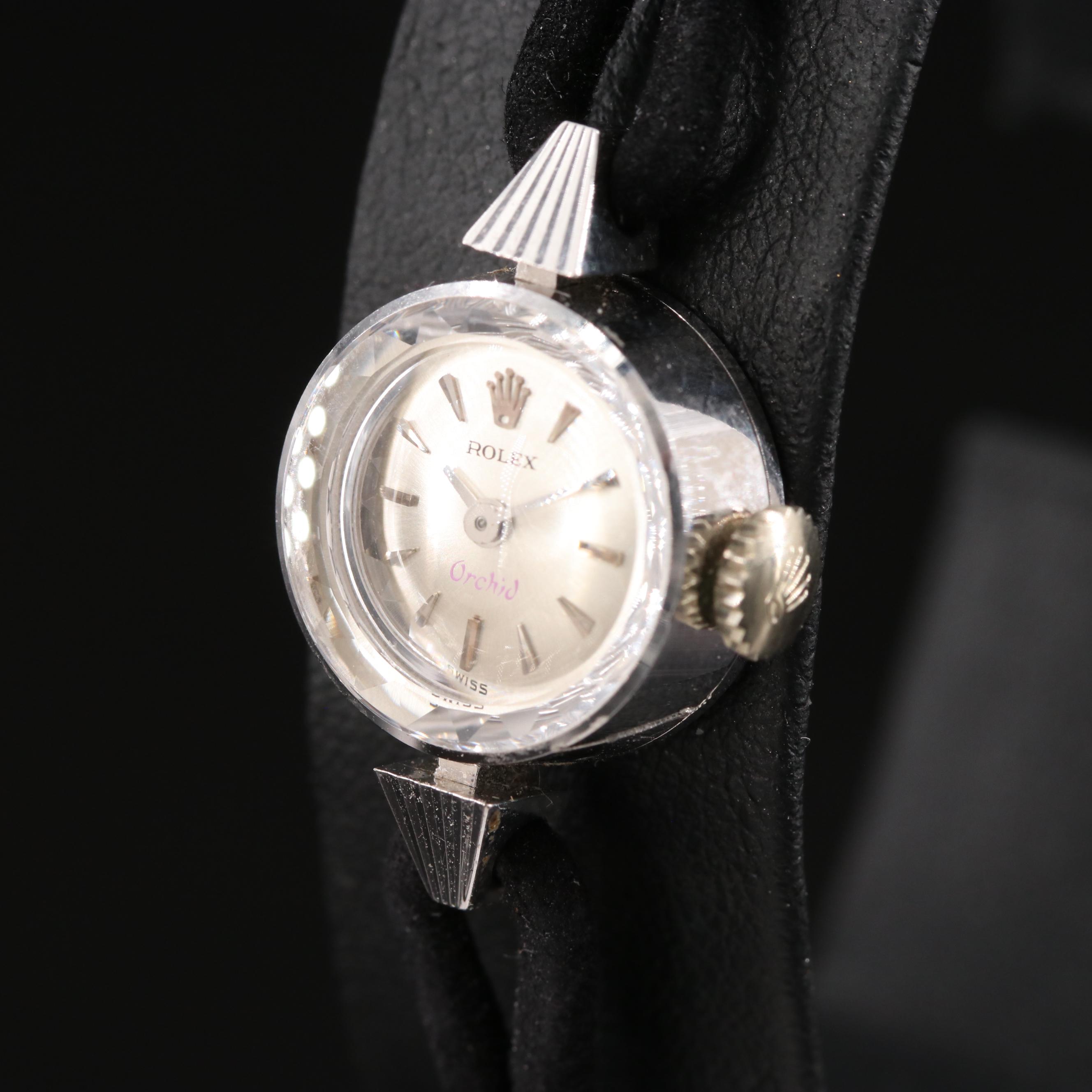 18K Rolex Orchid 1959 Stem Wind Watch