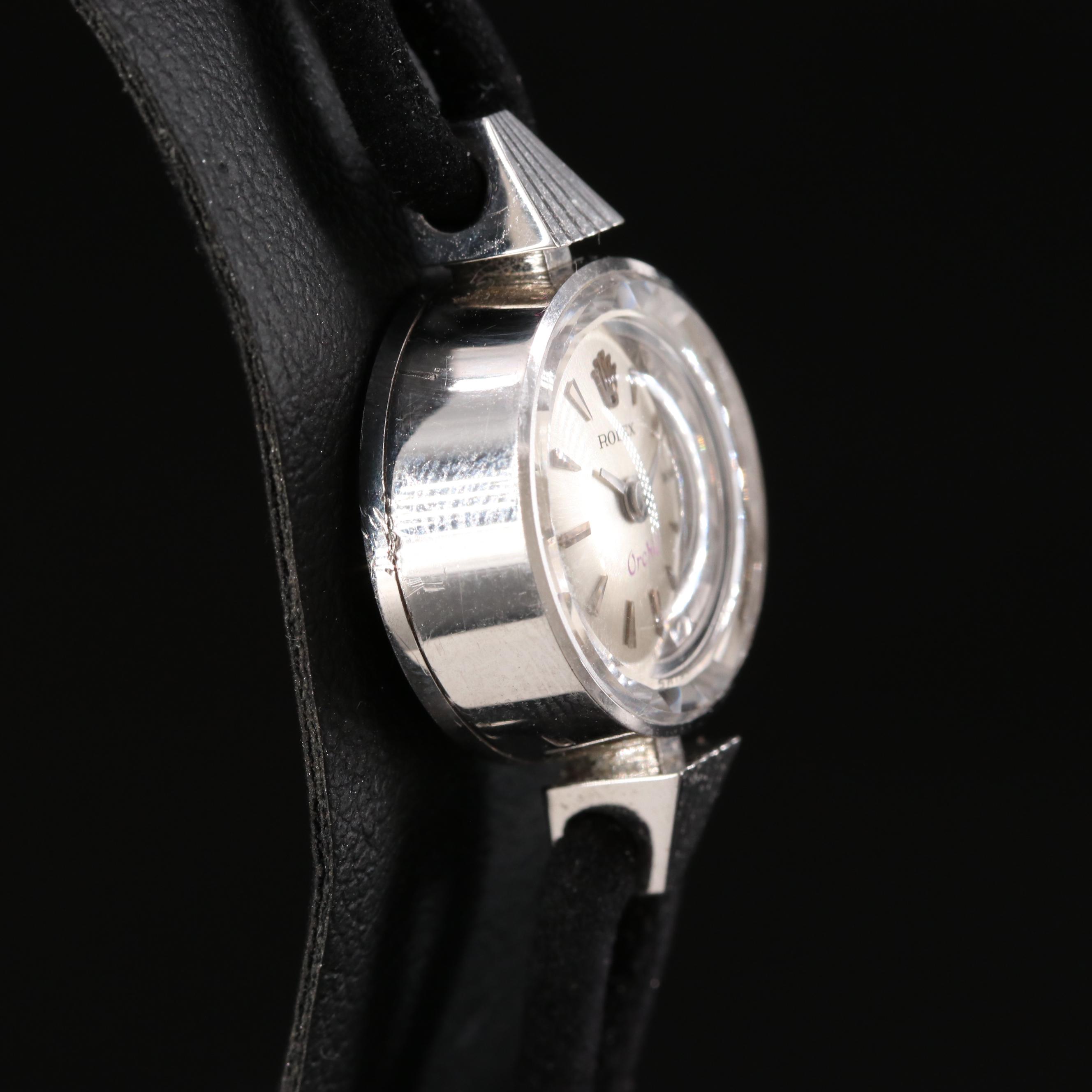 18K Rolex Orchid 1959 Stem Wind Watch