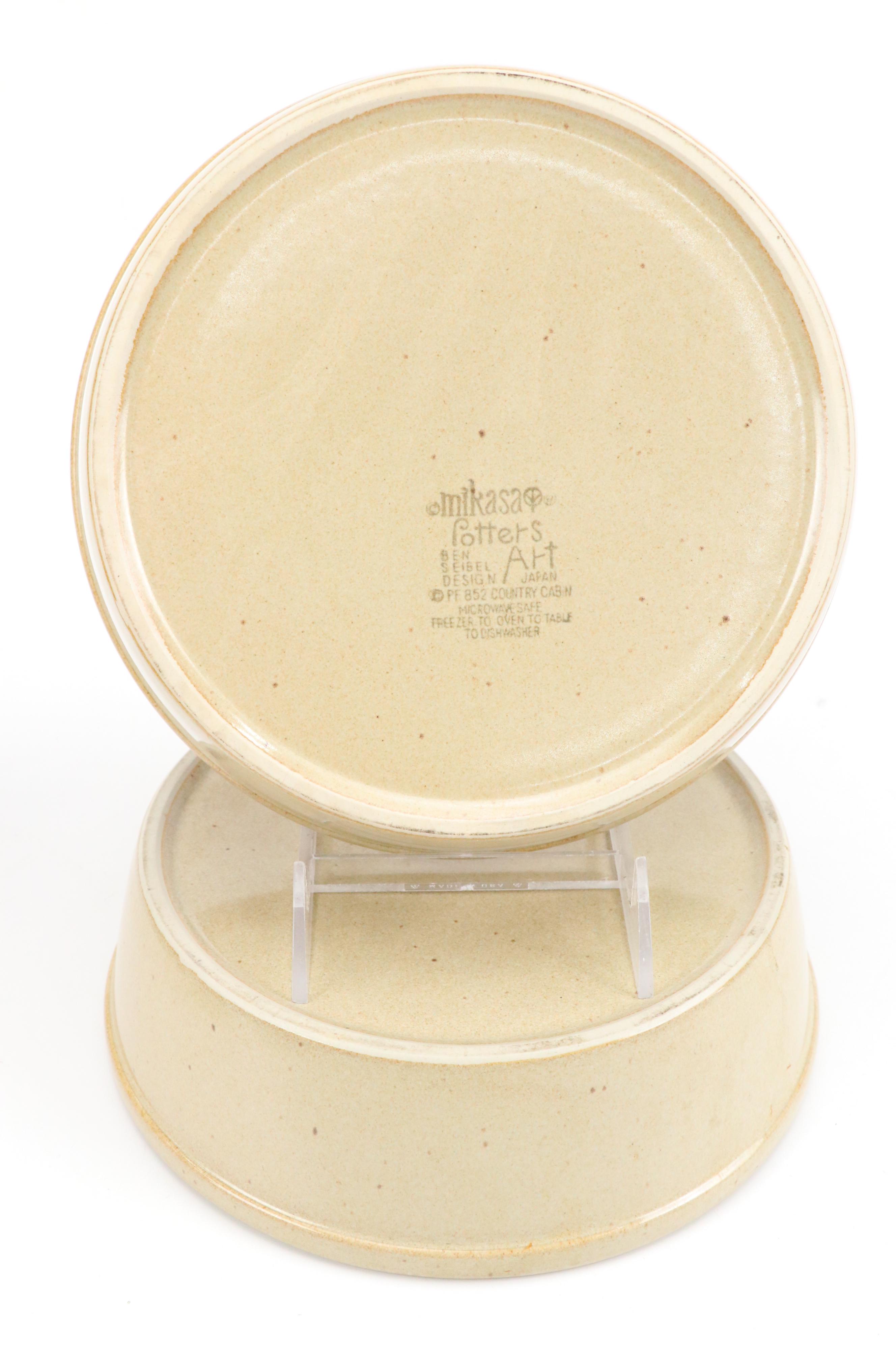 Mikasa "Country Cabin" Ceramic Vegetable Bowls, Butter Trays and More