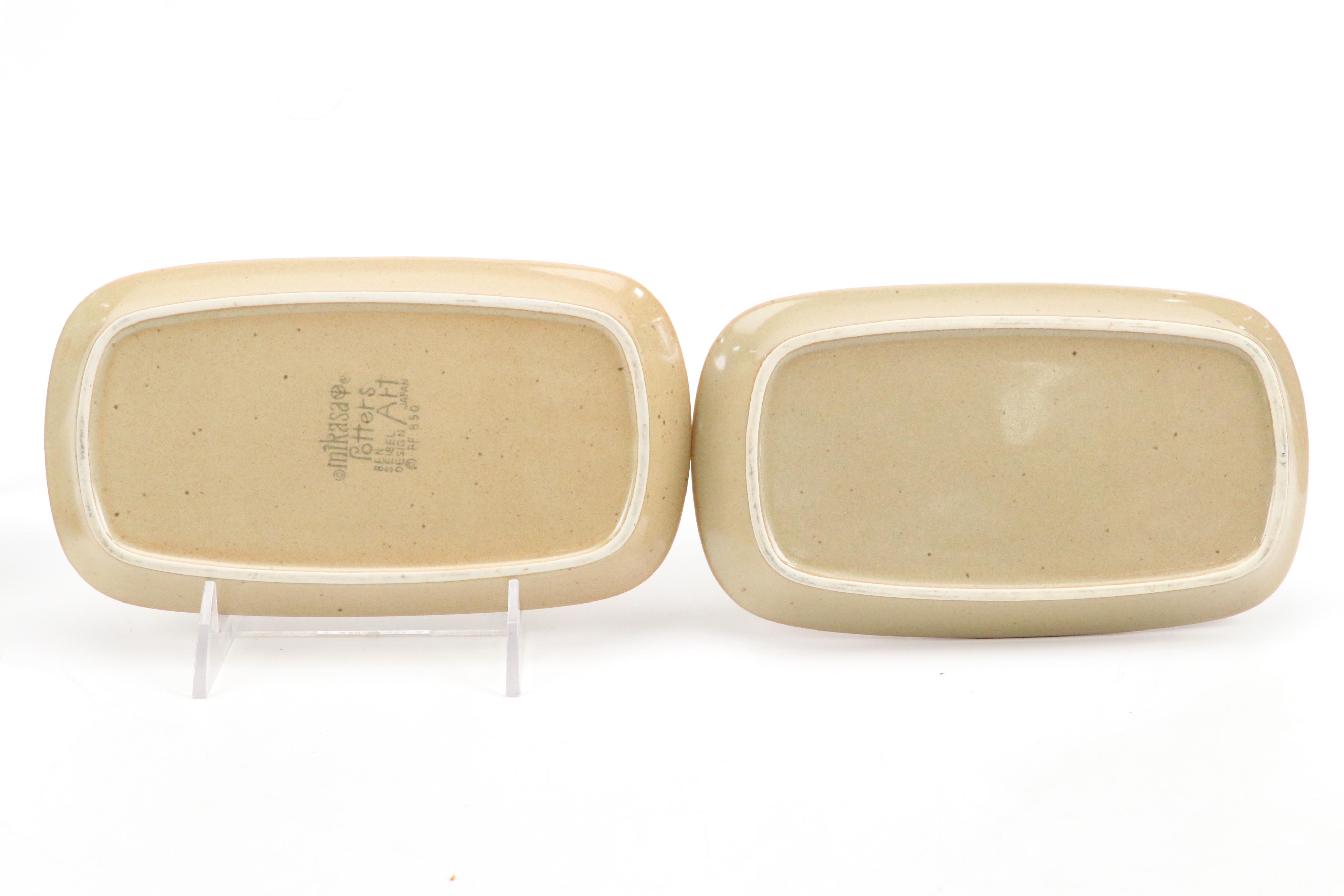 Mikasa "Country Cabin" Ceramic Vegetable Bowls, Butter Trays and More
