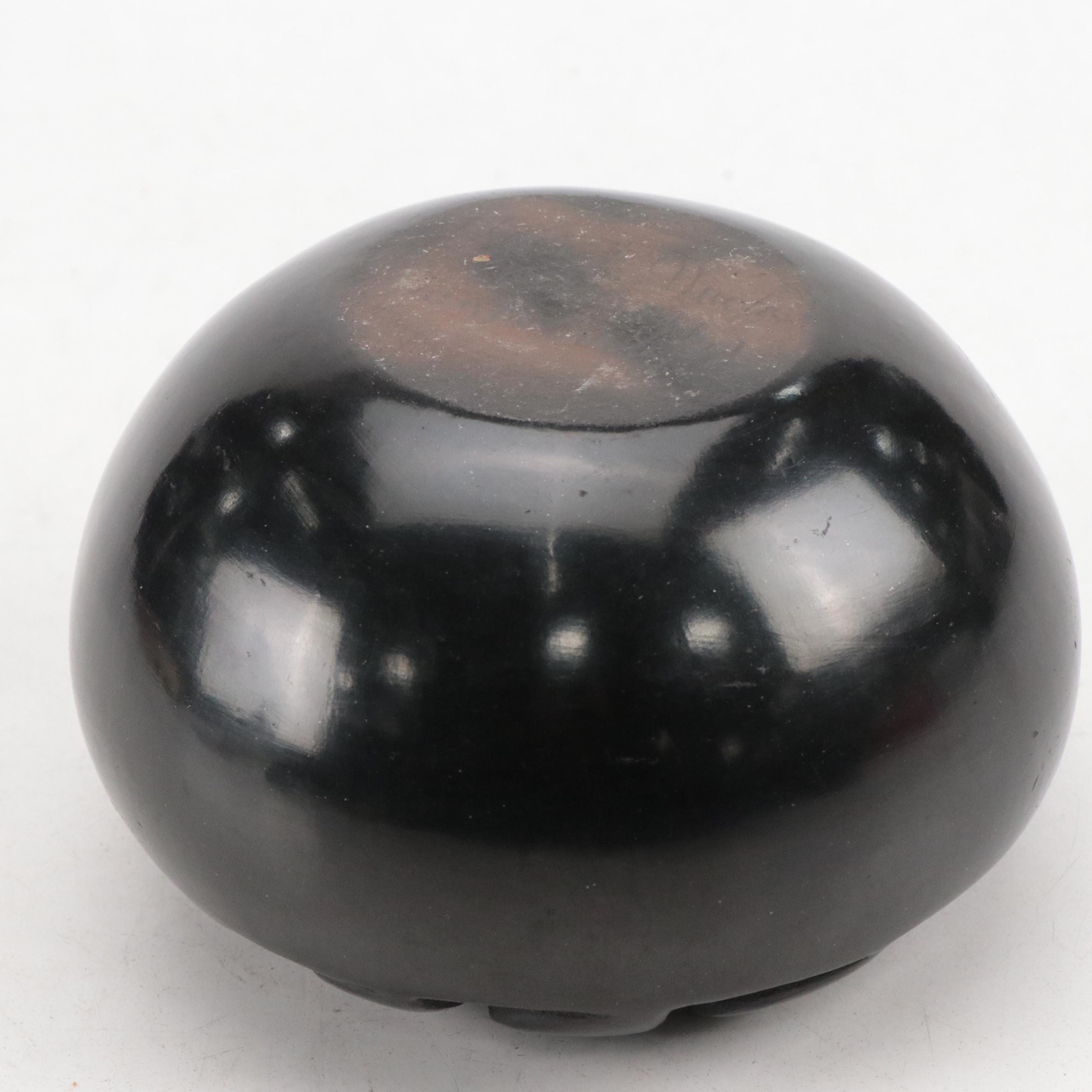 Pueblo Carved Blackware Jar by Flora and Glenda Naranjo