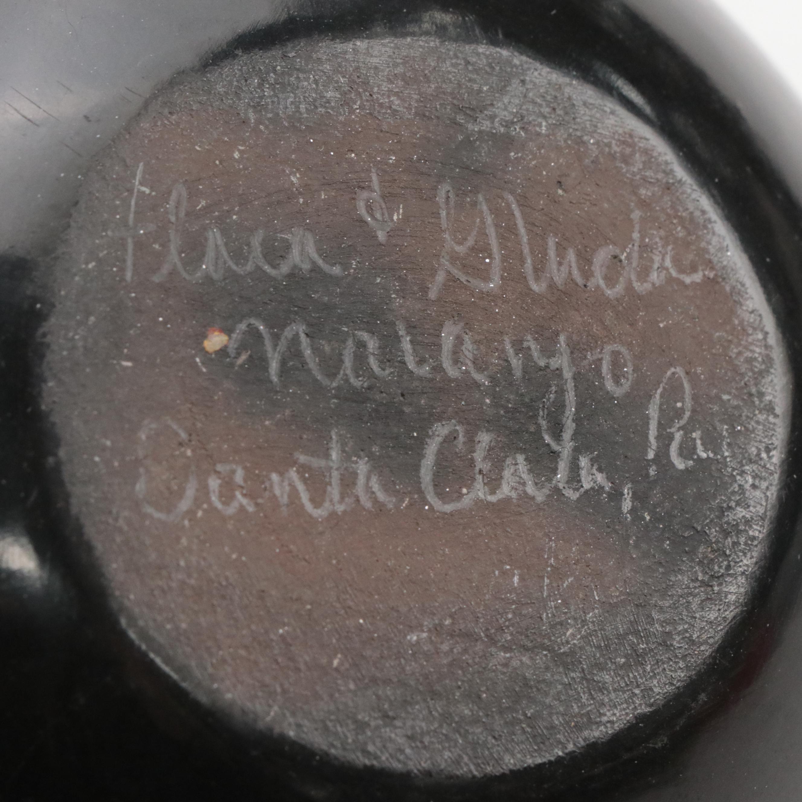 Pueblo Carved Blackware Jar by Flora and Glenda Naranjo