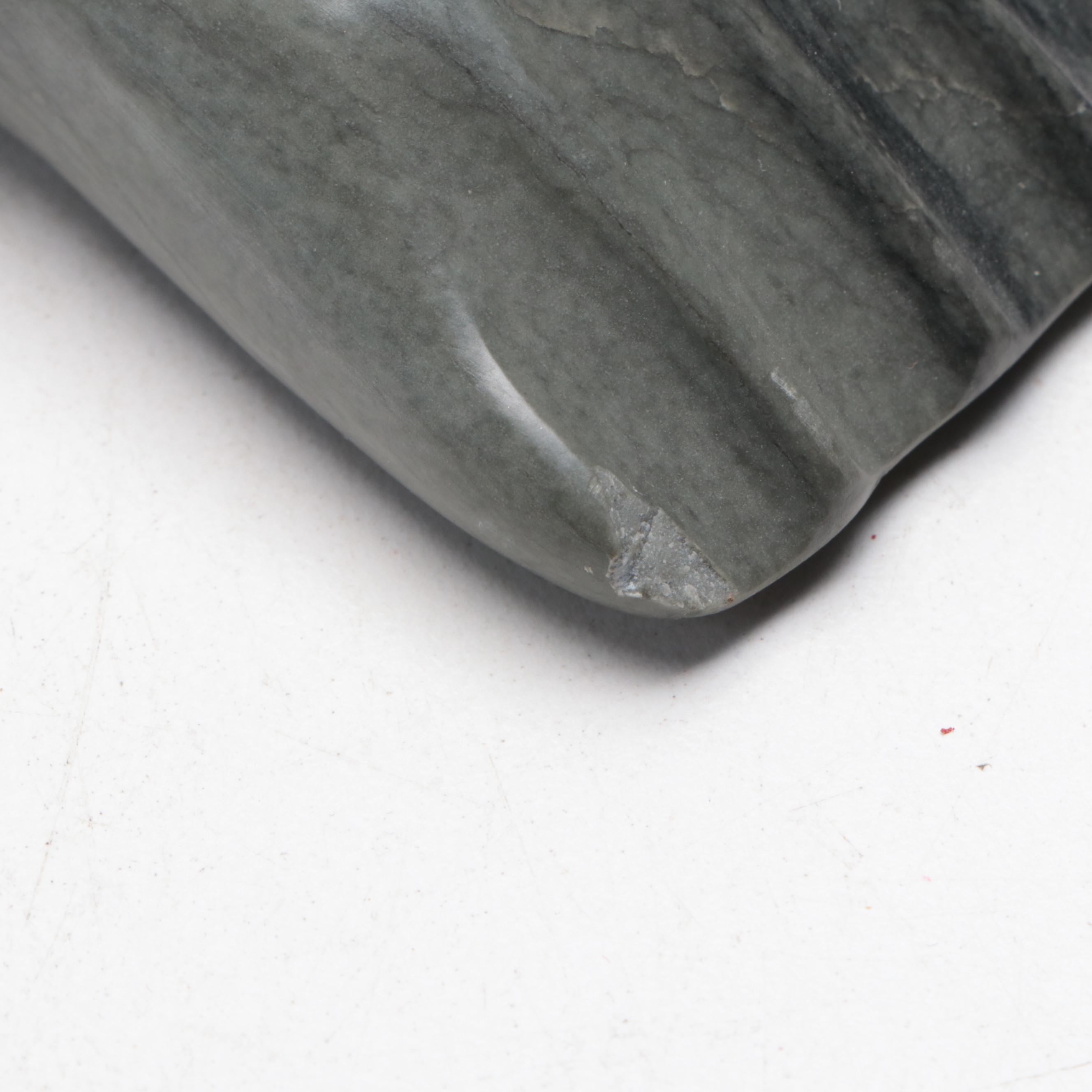 Inuit Carved Soapstone Seal Figurine, Late 20th Century