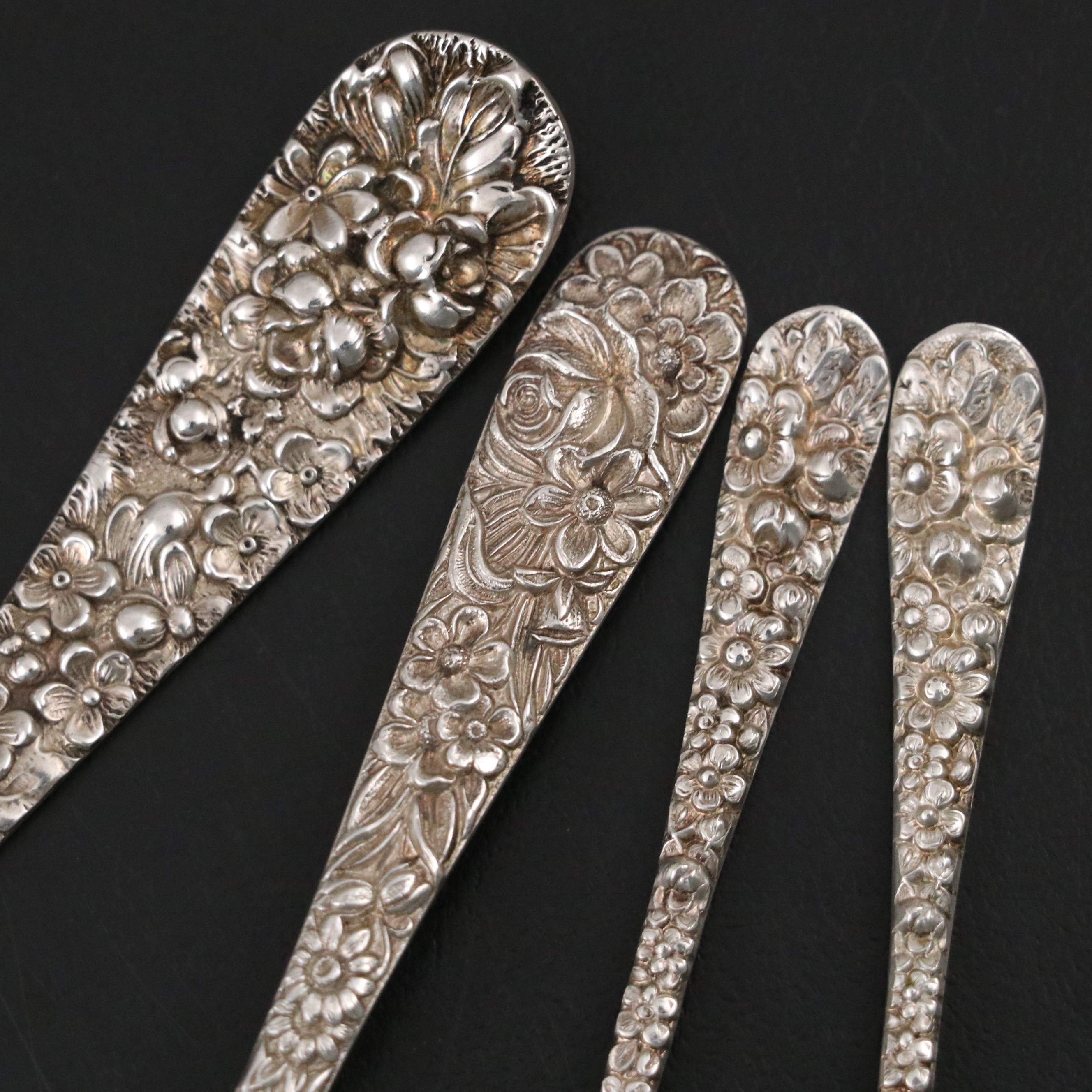 Kirk-Stieff "Stieff Rose" Sterling Butter Pick and Other Sterling Serveware