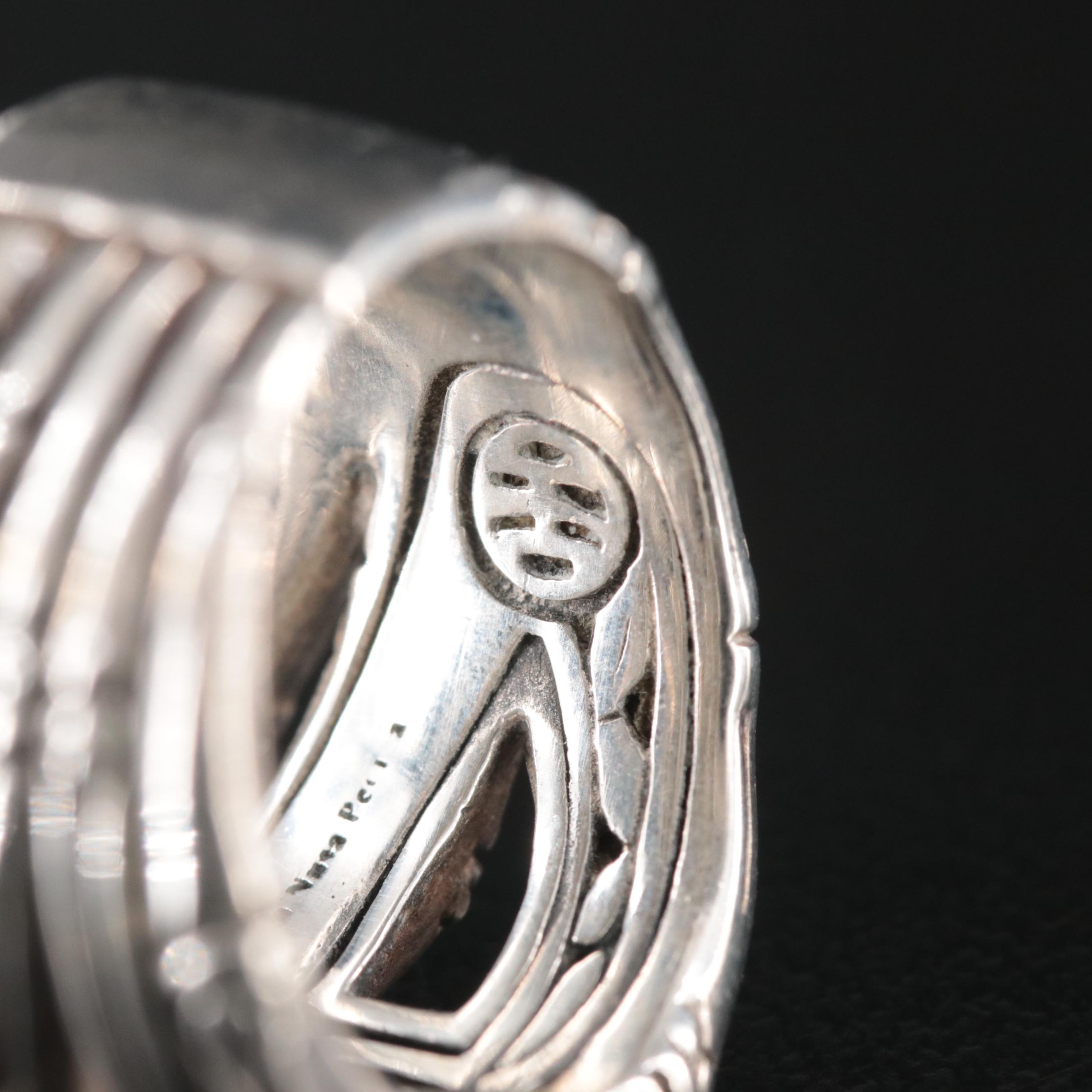 John Hardy Sterling Bamboo Woven Ring