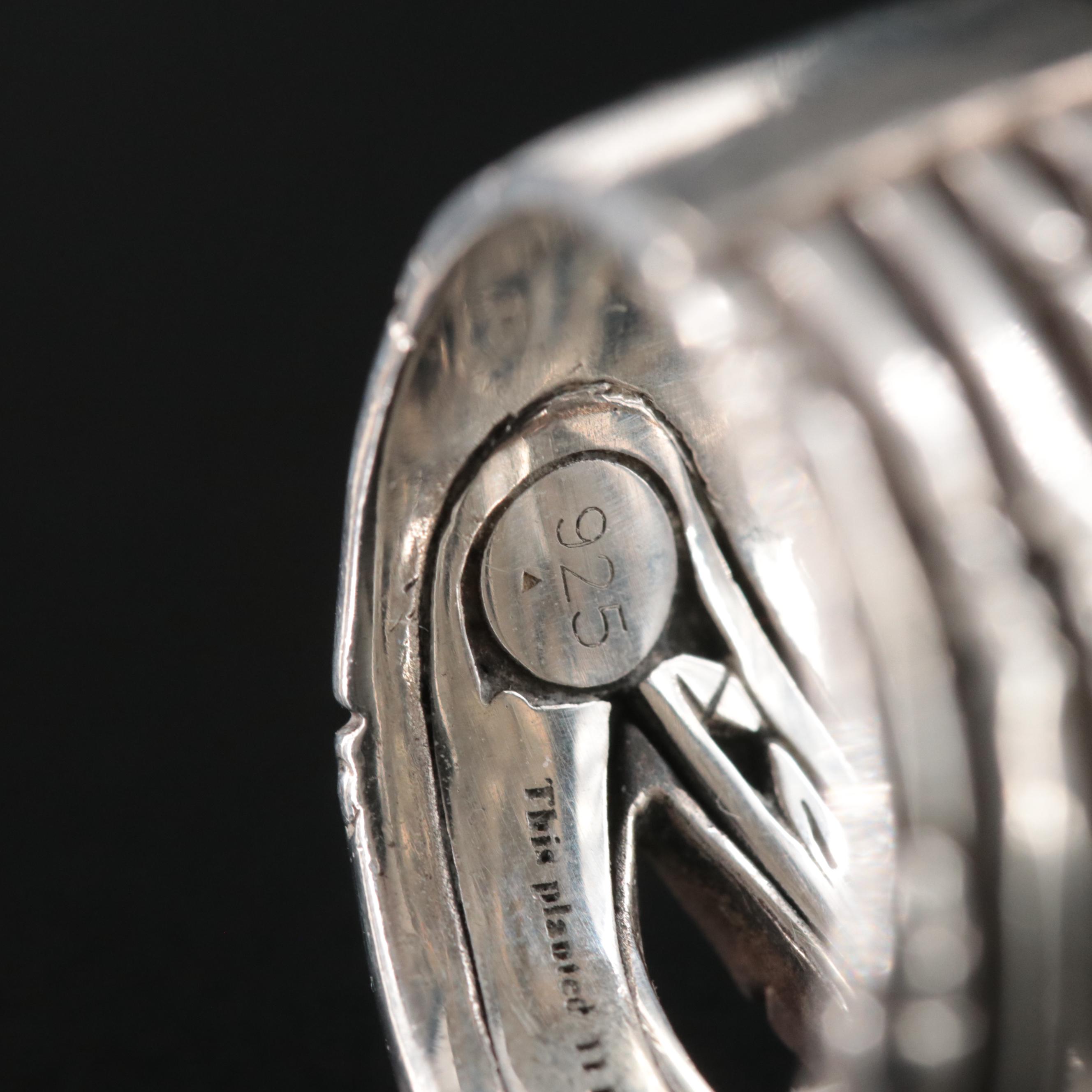 John Hardy Sterling Bamboo Woven Ring