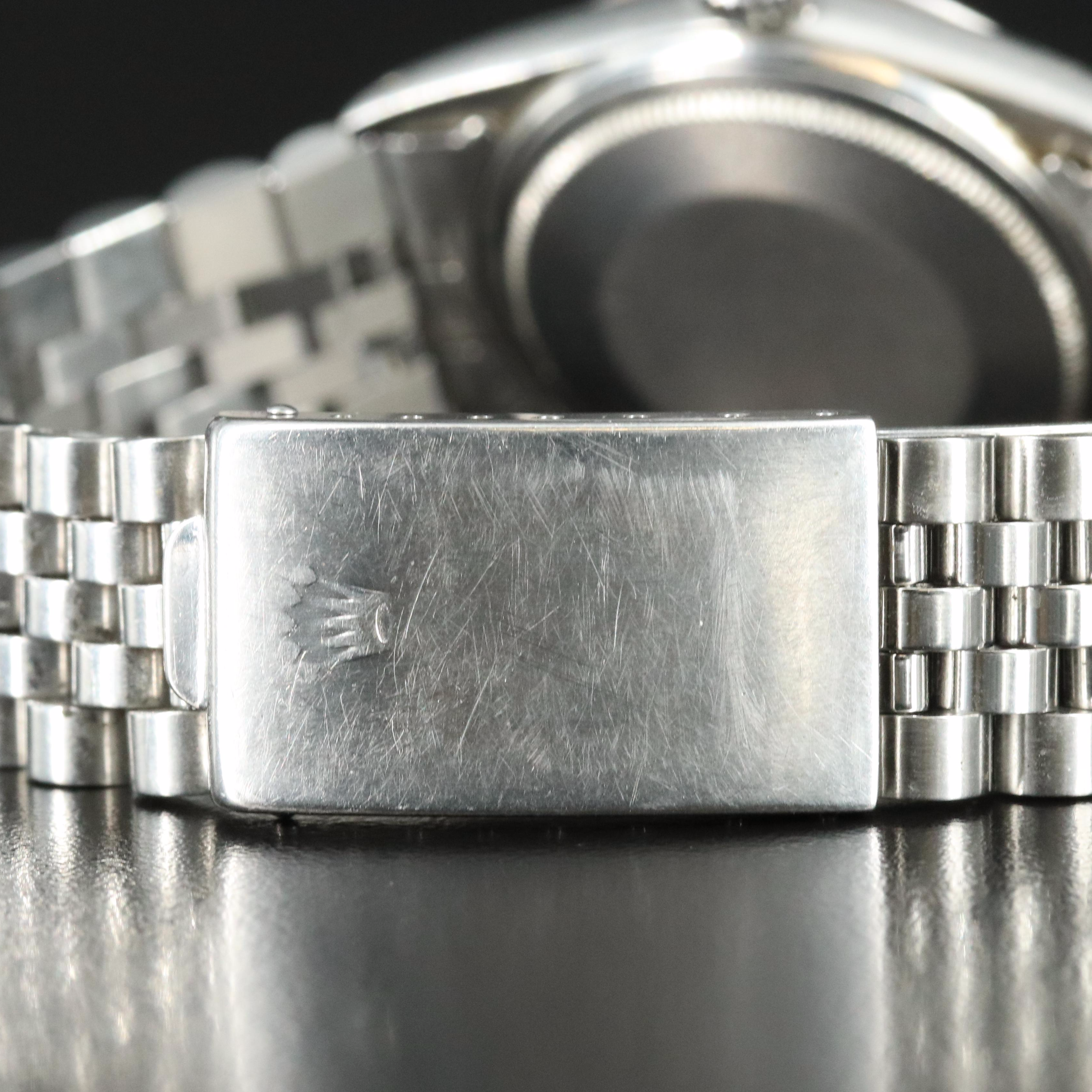 1980 Rolex Datejust Engine Turned Bezel Watch