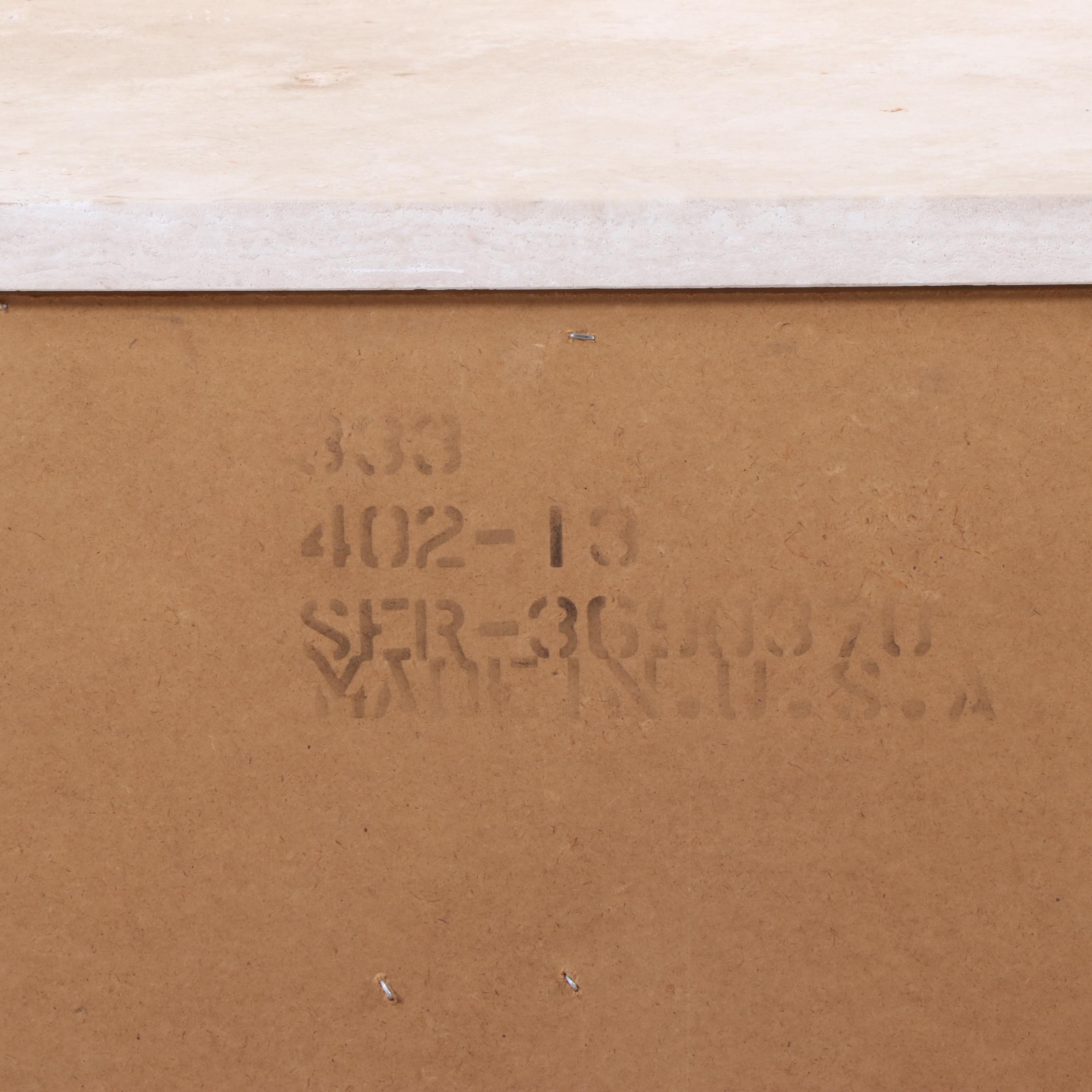 Lane Art Deco Style Oak and Composite Top Three-Drawer Chest