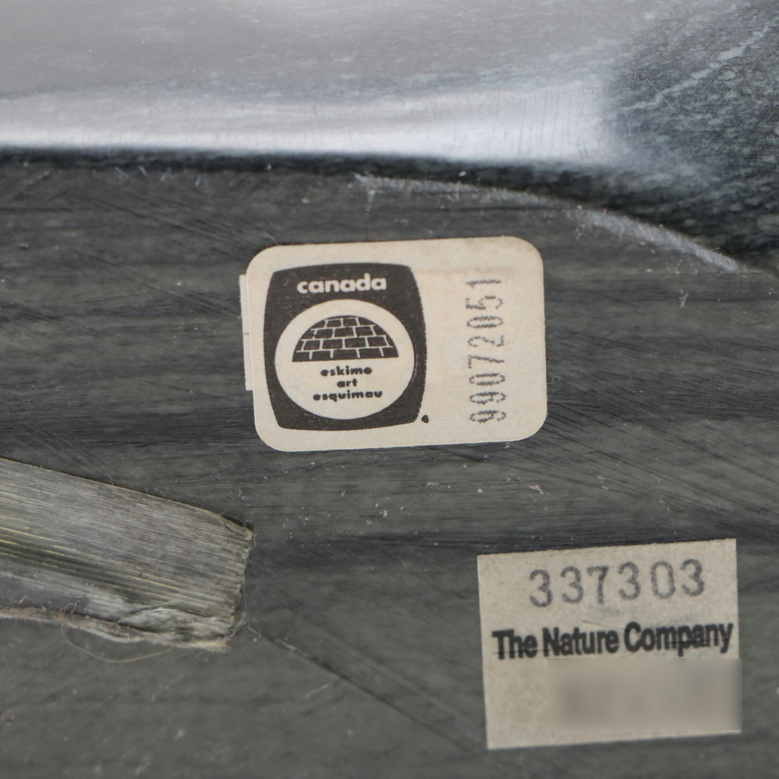 Inuit Carved Soapstone Seal Figurine, Late 20th Century