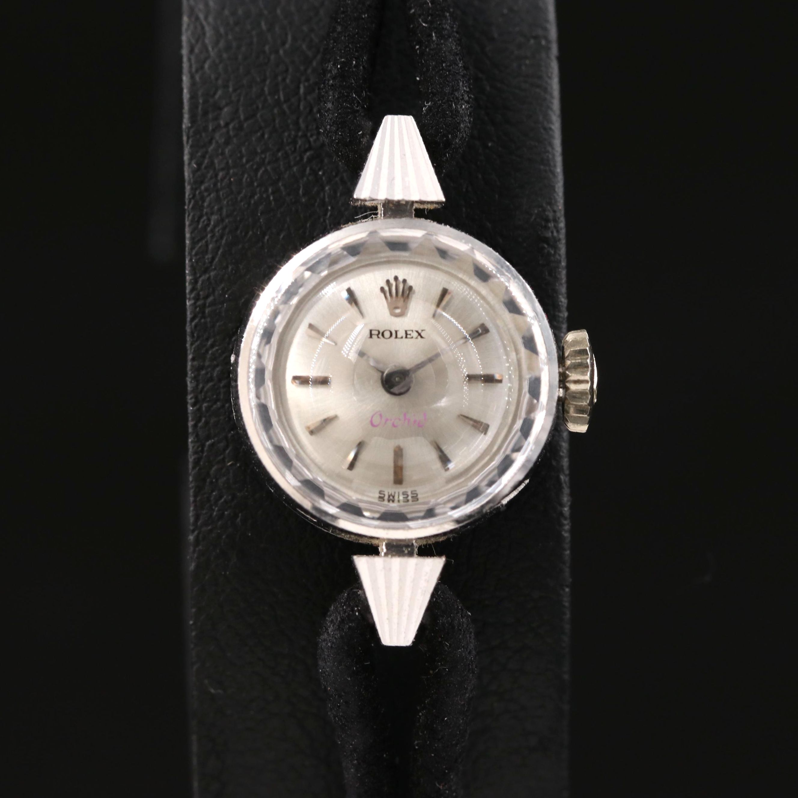 18K Rolex Orchid 1959 Stem Wind Watch